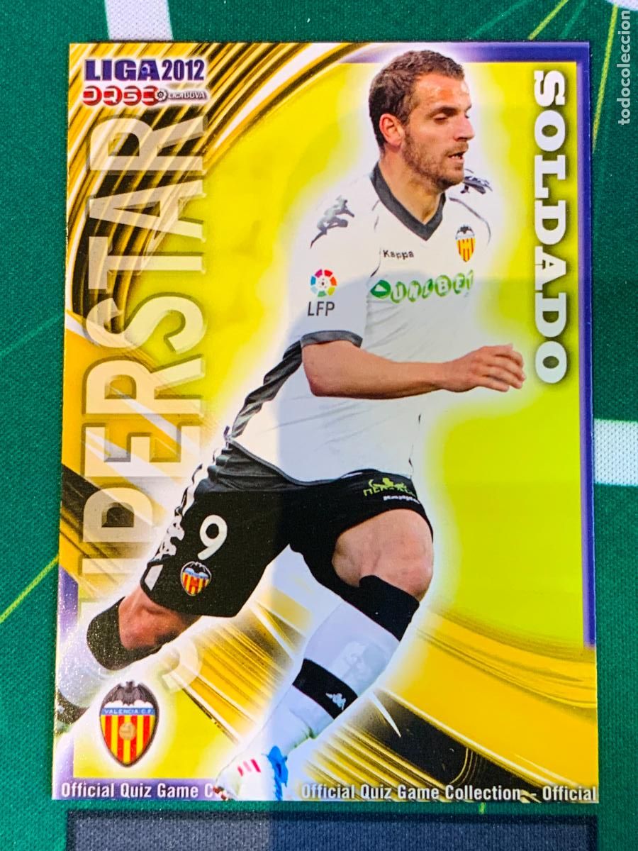 Cromos de F&uacute;tbol: 81 Soldado Valencia Superstar FICHAS LIGA MUNDICROMO 2011 2012 11 12