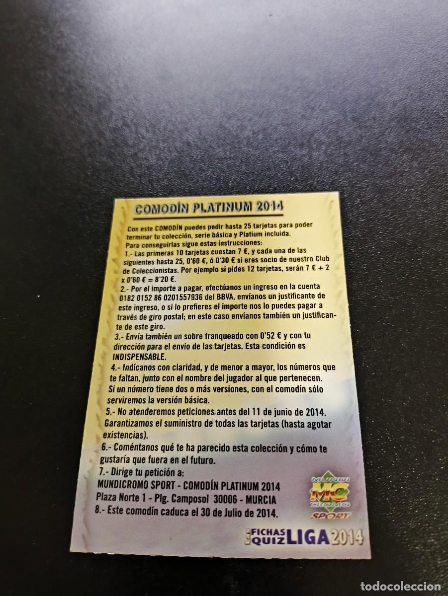 Cromos de F&uacute;tbol: COMODIN PLATINUM 2014 MUNDICROMO LIGA 2013 2014 13 14 PLATINUM PANINI ESTE