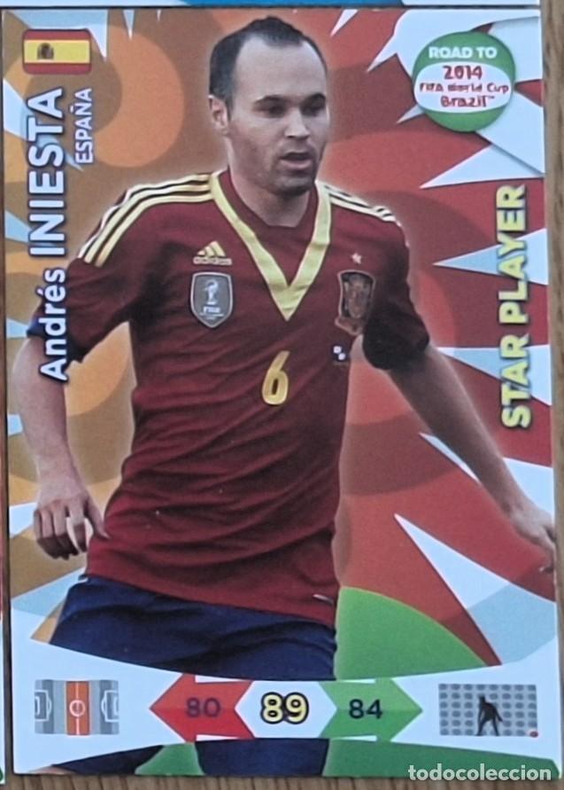 Cromos de F&uacute;tbol: Andres Iniesta Espa&ntilde;a Panini Adrenalyn XL Star Player