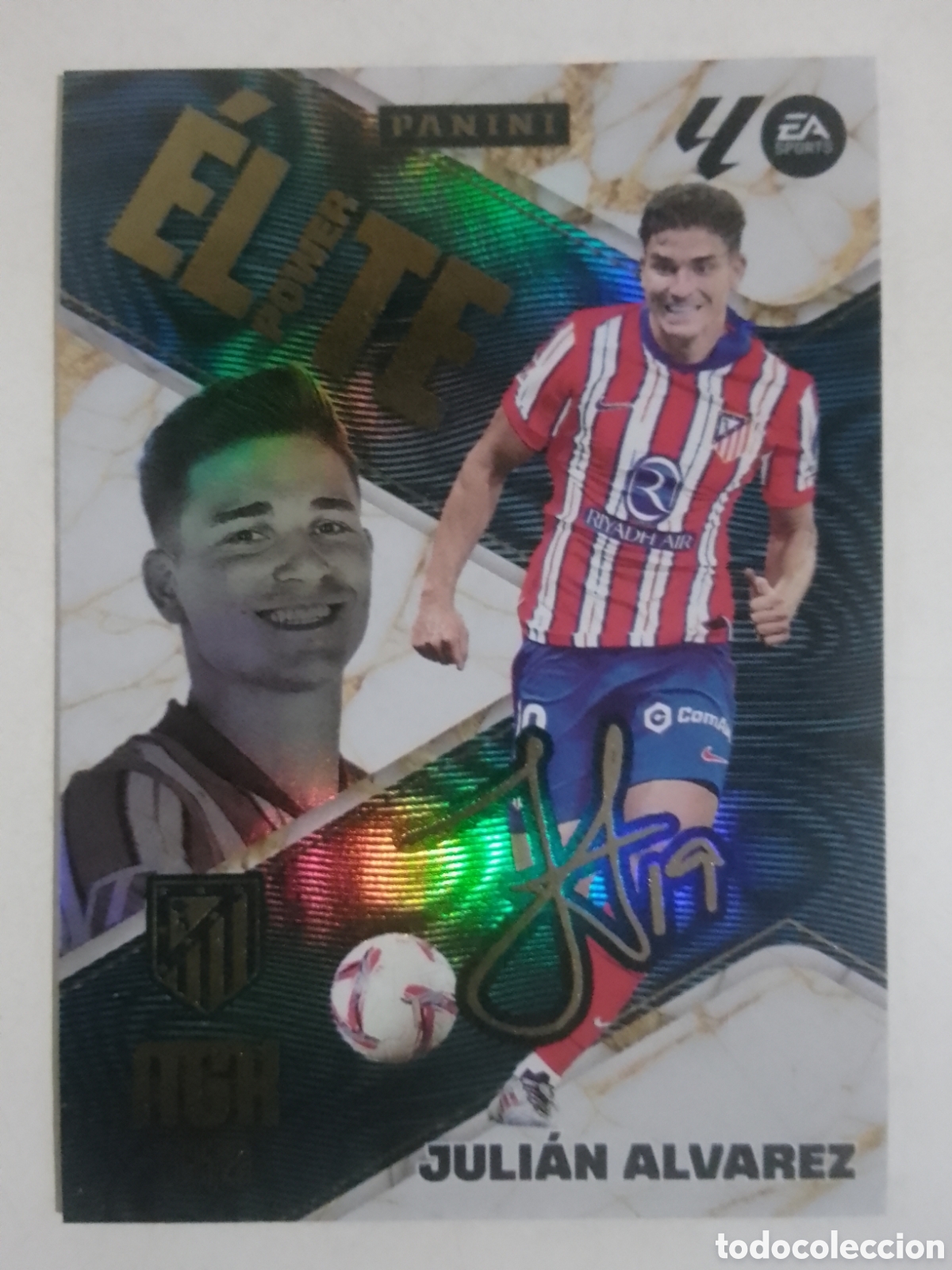 Cromos de F&uacute;tbol: Megacracks 2025/26 P 8 Juli&aacute;n &Aacute;lvarez &bull; Atl&eacute;tico de Madrid. &Eacute;LITE POWER.