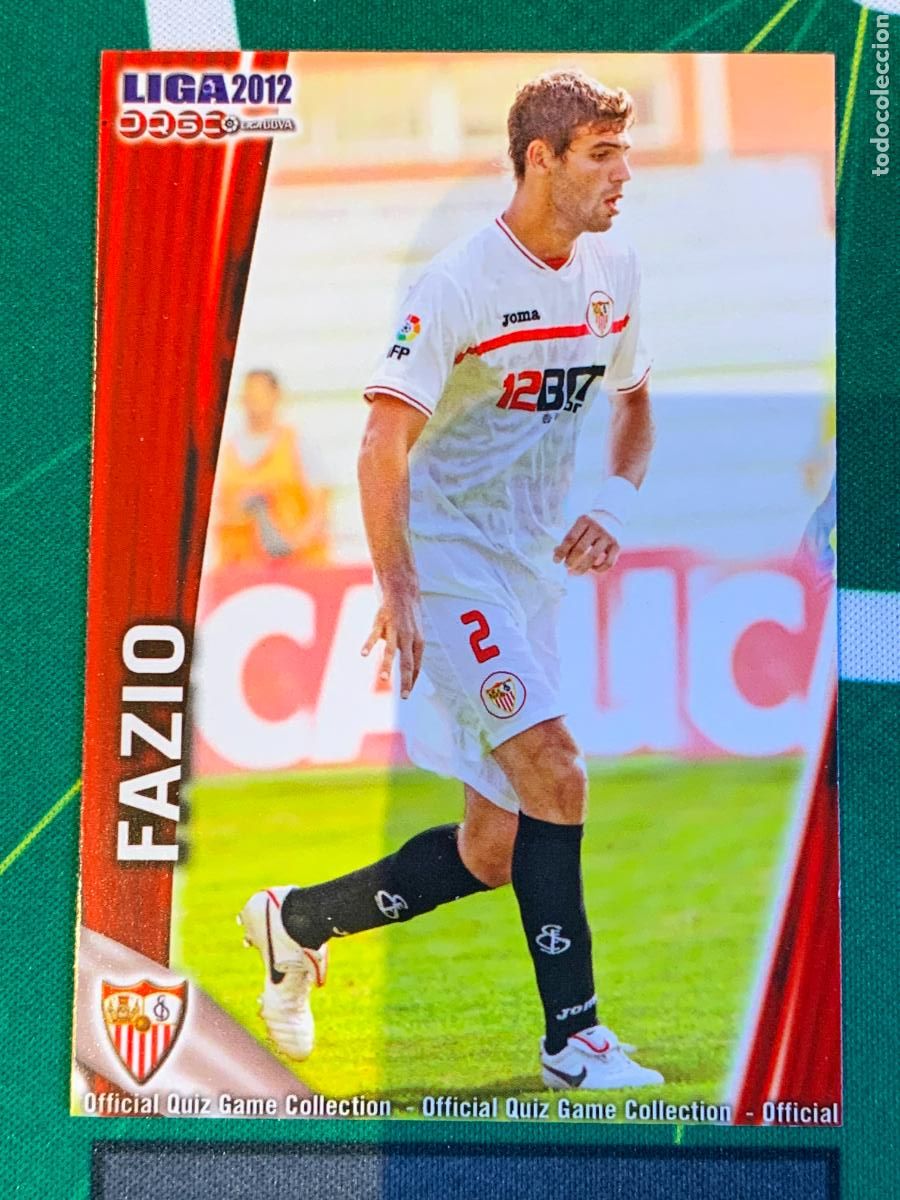 Cromos de F&uacute;tbol: 120 Fazio Sevilla Base card FICHAS LIGA MUNDICROMO 2011 2012 11 12