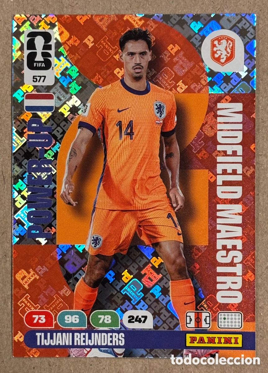 Cromos de F&uacute;tbol: TIJANI REIJNDER (HOLANDA). CARTA POWER-UP MIDFIELD MAESTRO PANINI FIFA WORLD CUP 2026 ANDRENALYN