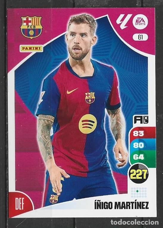 Cromos de F&uacute;tbol: Adrenalyn 24/25 - I&ntilde;igo Mart&iacute;nez - N&ordm; 61 - FC Barcelona