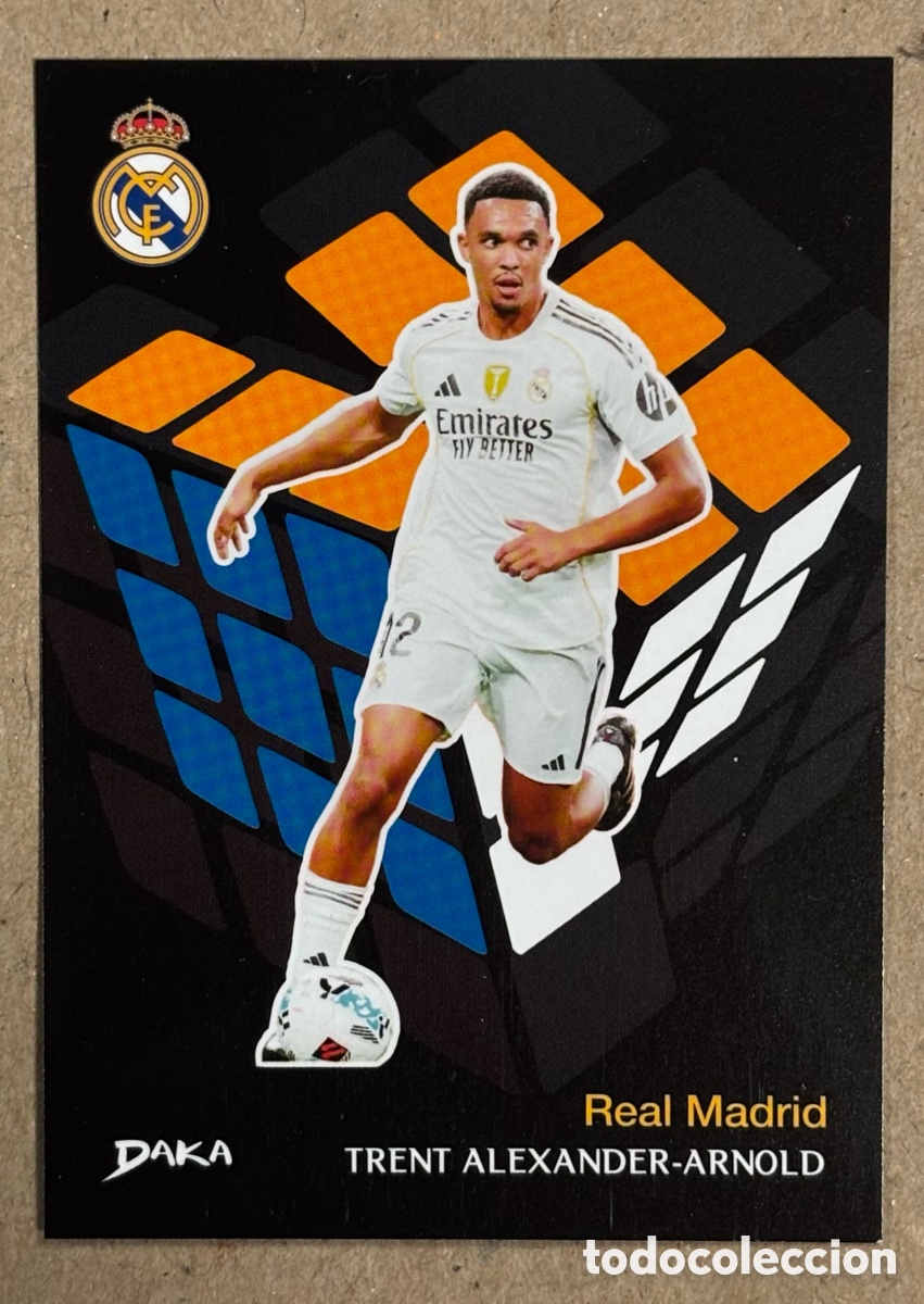 Cromos de F&uacute;tbol: TRENT ALEXANDER ARNOLD. CARTA DAKA TOP AUDIENCE REAL MADRID 2025/26.