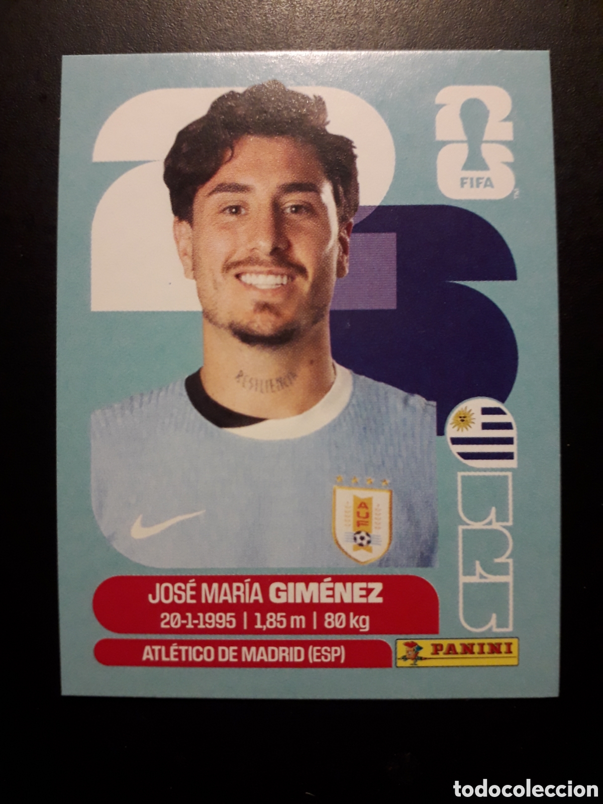 Cromos de F&uacute;tbol: GIM&Eacute;NEZ URUGUAY URU 5 MUNDIAL F&Uacute;TBOL 2026 FIFA WORLD CUP PANINI SIN PEGAR PEDIDO M&Iacute;NIMO 3&euro;.