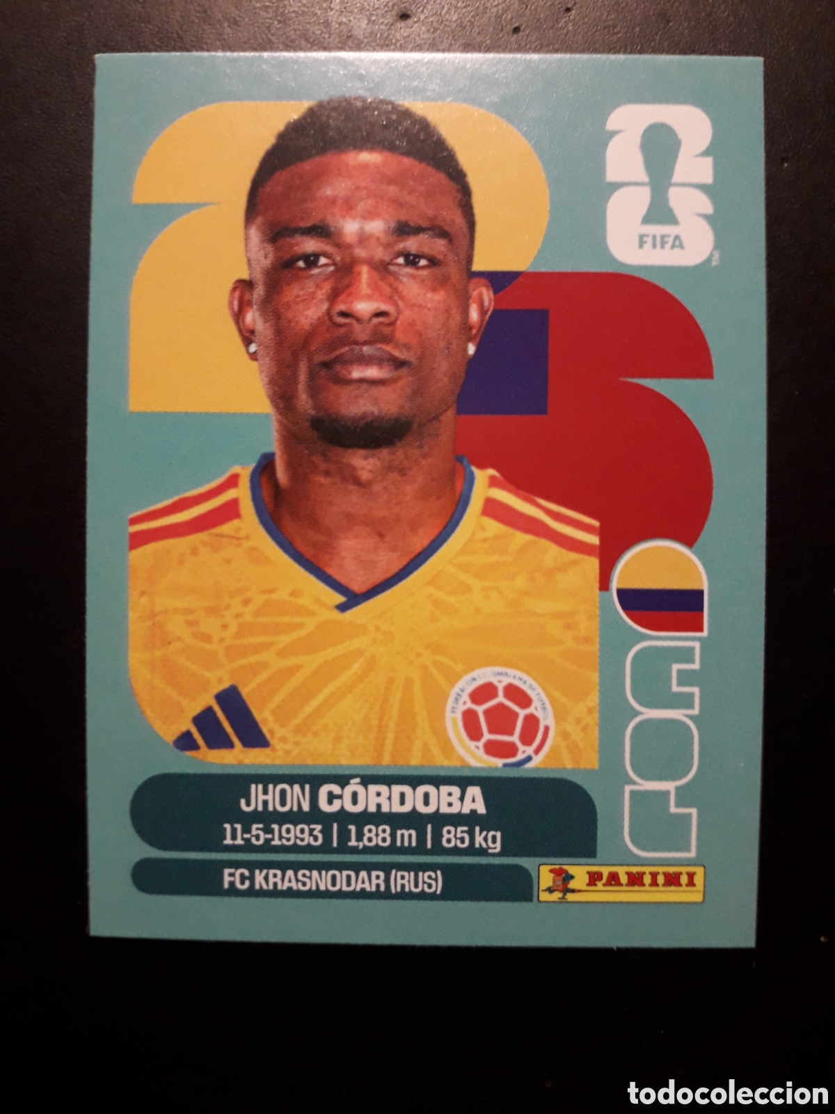 Cromos de F&uacute;tbol: C&Oacute;RDOBA COLOMBIA COL 18 MUNDIAL F&Uacute;TBOL 2026 FIFA WORLD CUP PANINI SIN PEGAR PEDIDO M&Iacute;NIMO 3&euro;
