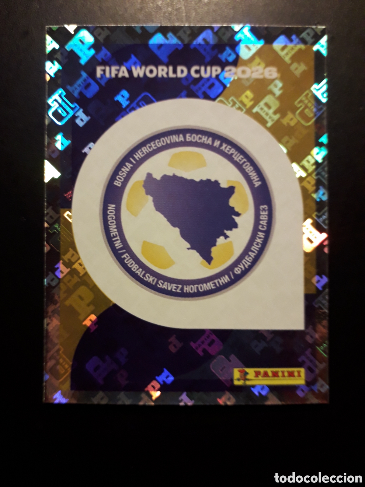 Cromos de F&uacute;tbol: ESCUDO BOSNIA HERCEGOVINA BIH 1 MUNDIAL F&Uacute;TBOL 2026 FIFA WORLD CUP PANINI SIN PEGAR PEDIDO M&Iacute;NIMO 3&euro;
