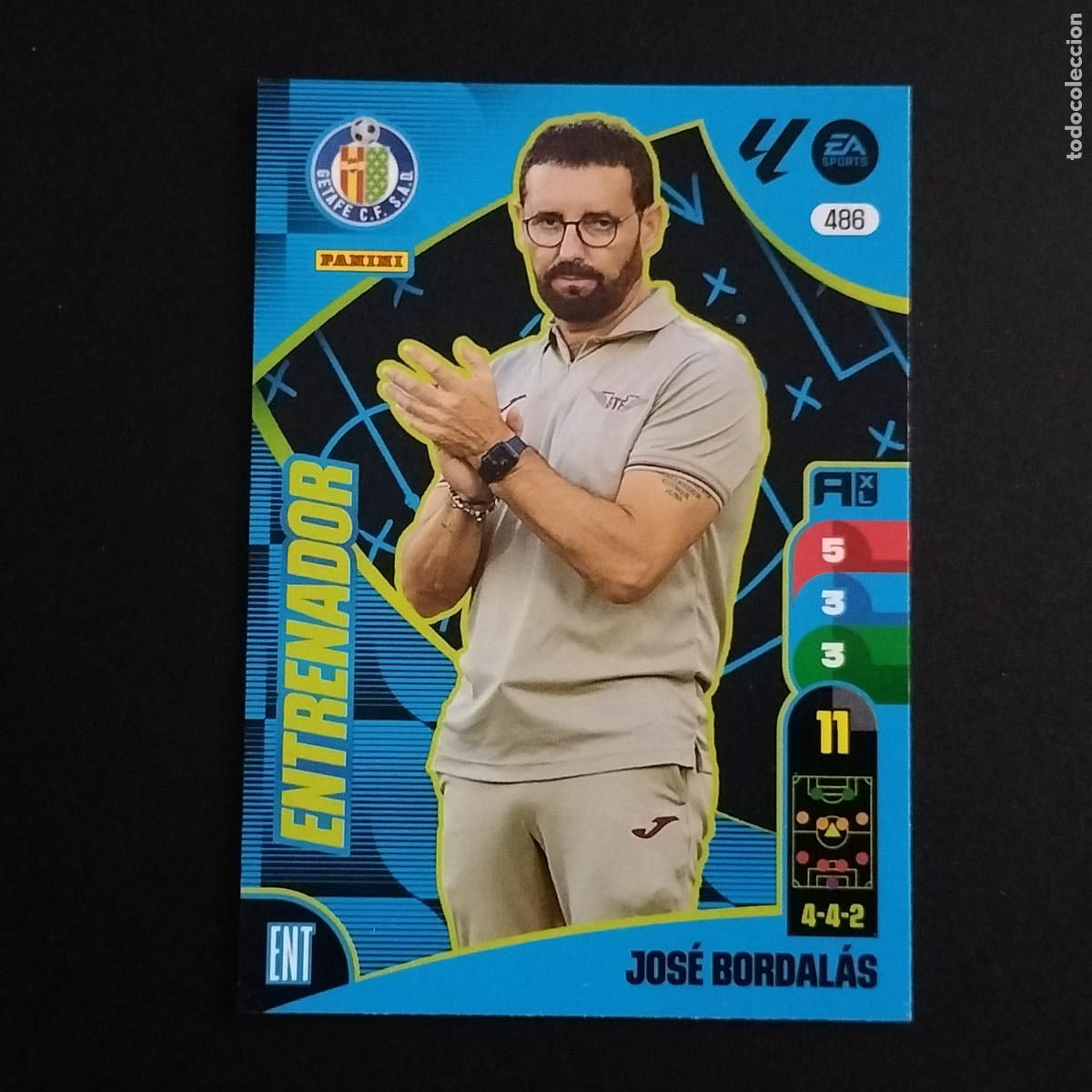 Cromos de F&uacute;tbol: 486 JOSE BORDALAS ENTRENADOR GETAFE CROMOS ADRENALYN XL LALIGA CARD 2024 2025 24 25 PANINI