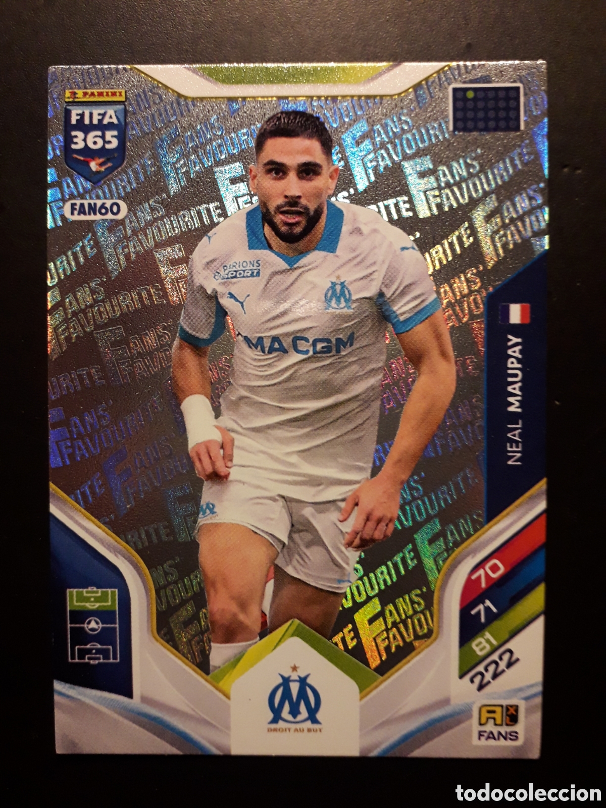 Cromos de F&uacute;tbol: MAUPAY OLYMPIC DE MARSELLA FAN60 FANS FAVOURITE ADRENALYN XL FIFA 365 PANINI 2026 PEDIDO M&Iacute;NIMO 3&euro;.