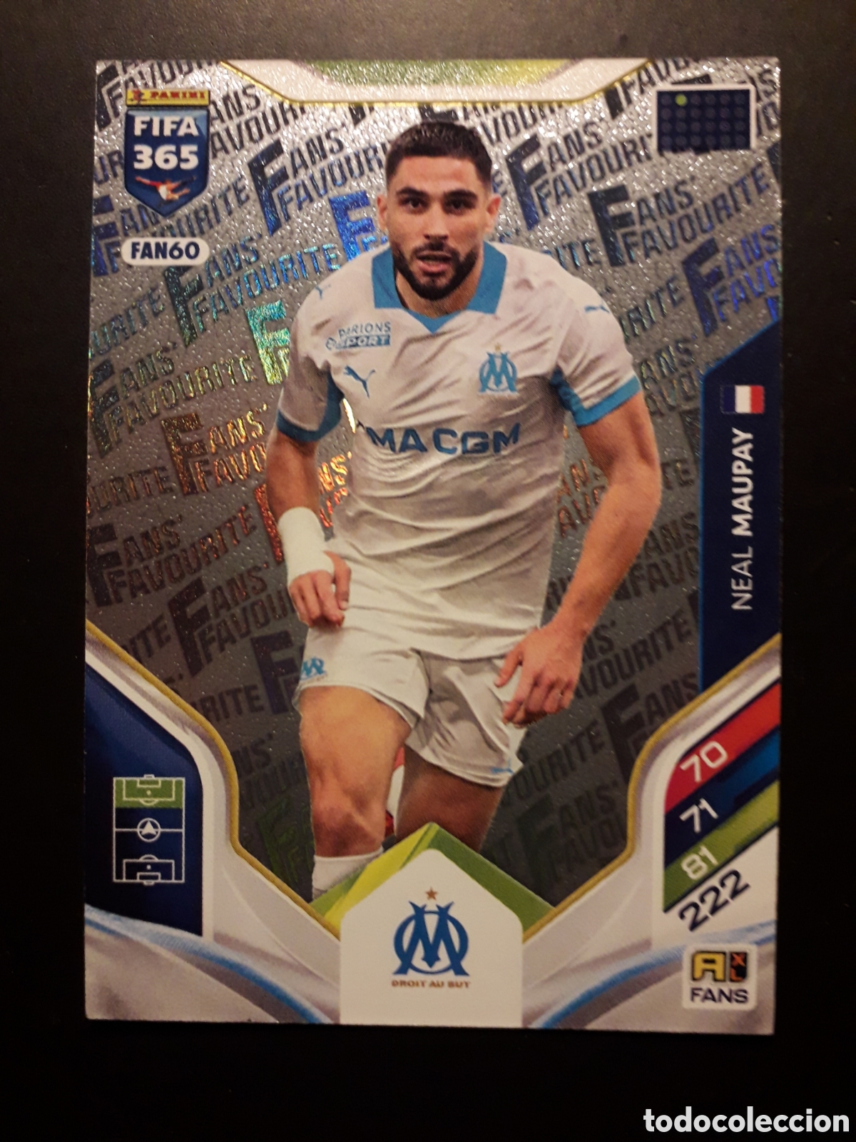 Cromos de F&uacute;tbol: MAUPAY OLYMPIC DE MARSELLA FAN60 FANS FAVOURITE ADRENALYN XL FIFA 365 PANINI 2026 PEDIDO M&Iacute;NIMO 3&euro;.