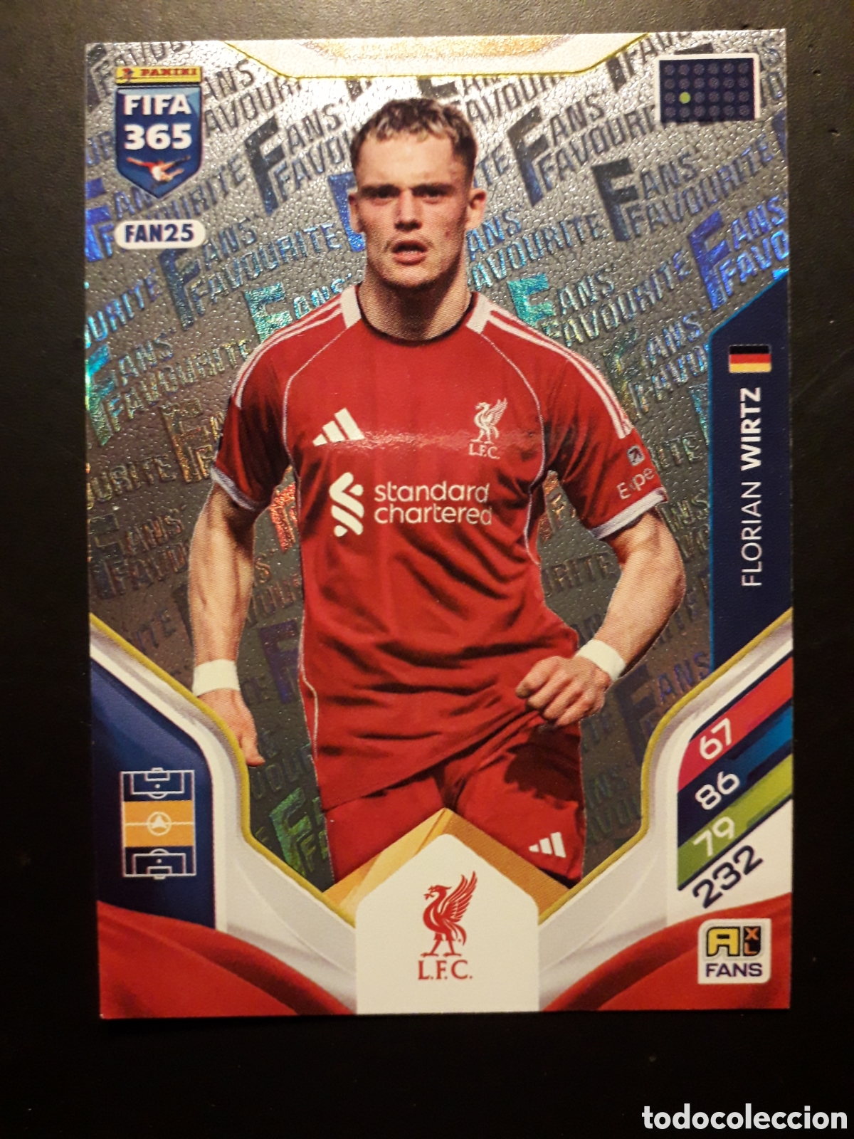 Cromos de F&uacute;tbol: WIRTZ LIVERPOOL FAN25 FANS FAVOURITE ADRENALYN XL FIFA 365 PANINI 2026 PEDIDO M&Iacute;NIMO 3&euro;