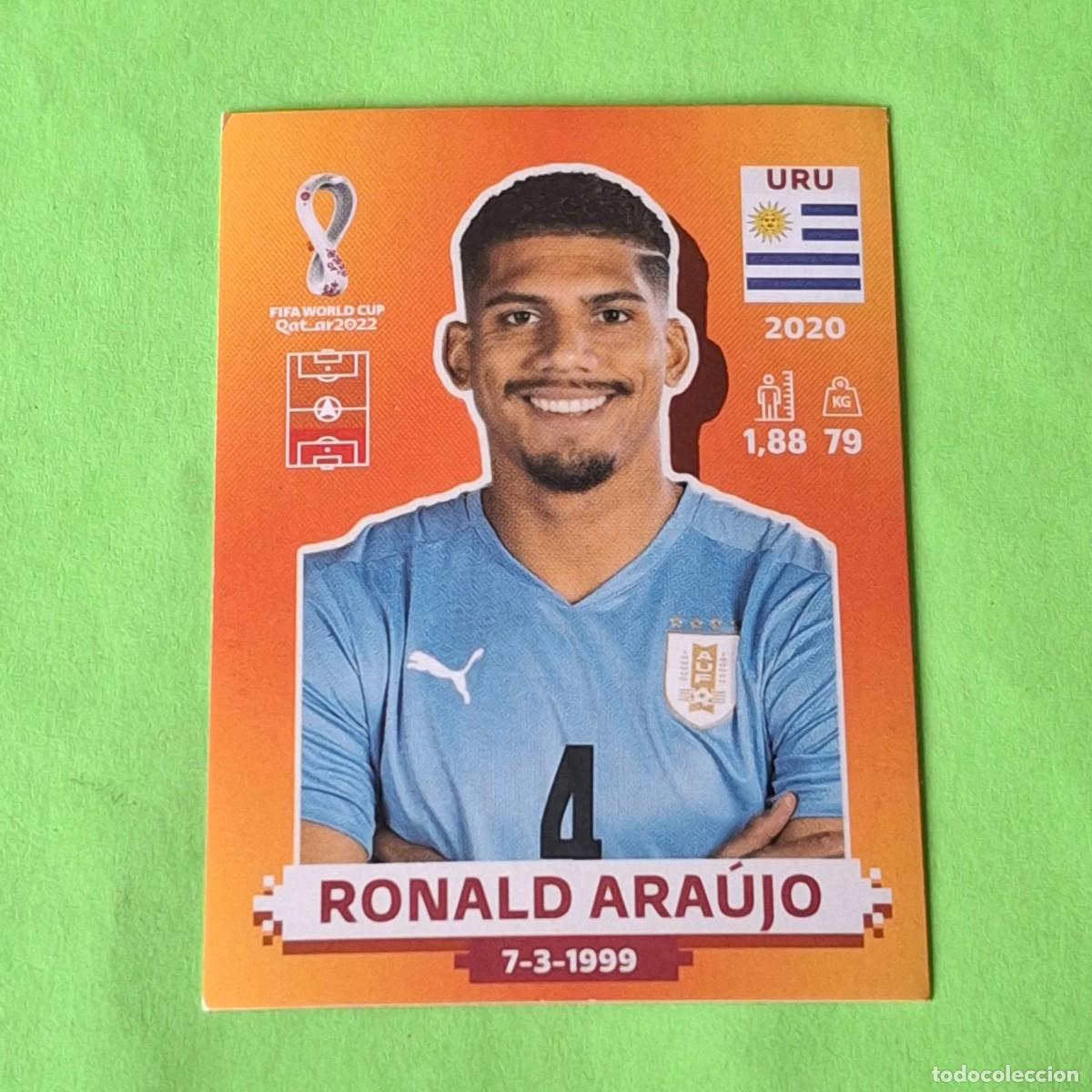 Cromos de F&uacute;tbol: WORLD CUP MUNDIAL QATAR 2022 - VERSION NARANJA SUDAMERICA - URU 4 URUGUAY - RONALD ARAUJO