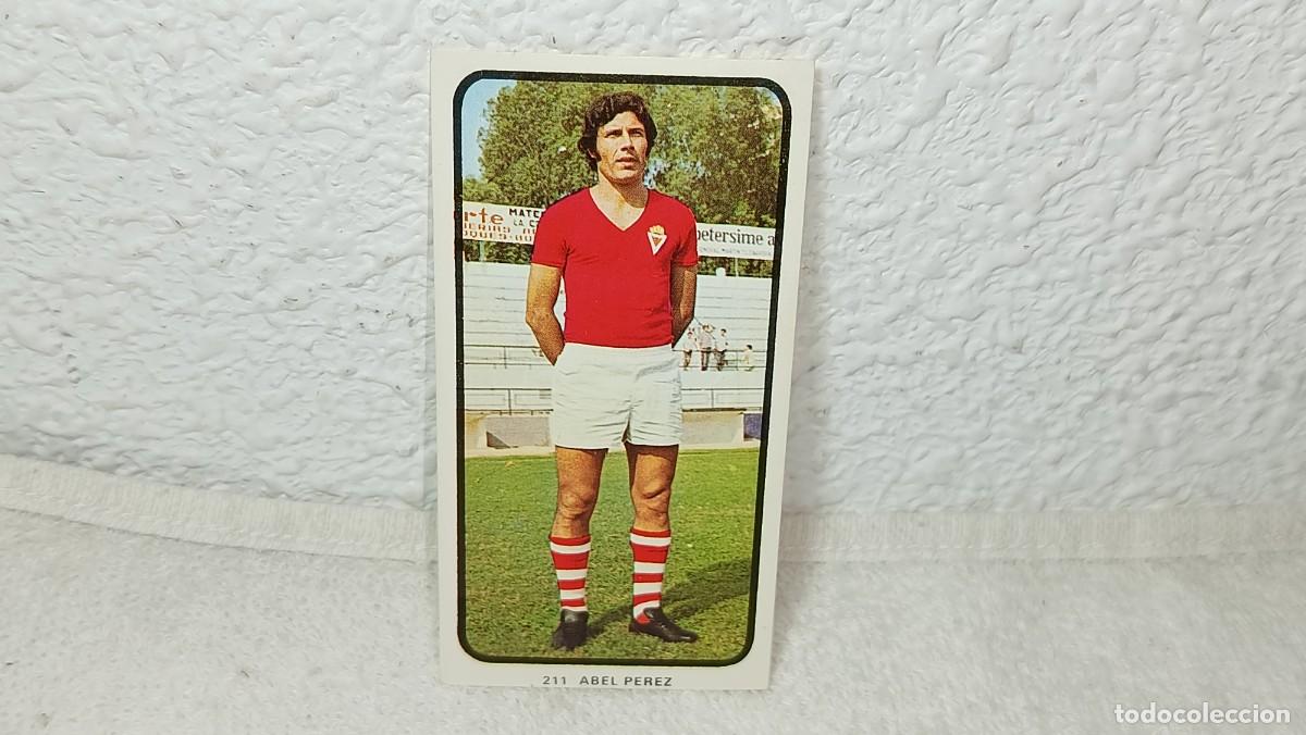 Cromos de F&uacute;tbol: ANTIGUO CROMO N&ordm; 211 ABEL PEREZ REAL MURCIA RUIZ ROMERO CAMPEONATOS NACIONALES FUTBOL 1973 - 74