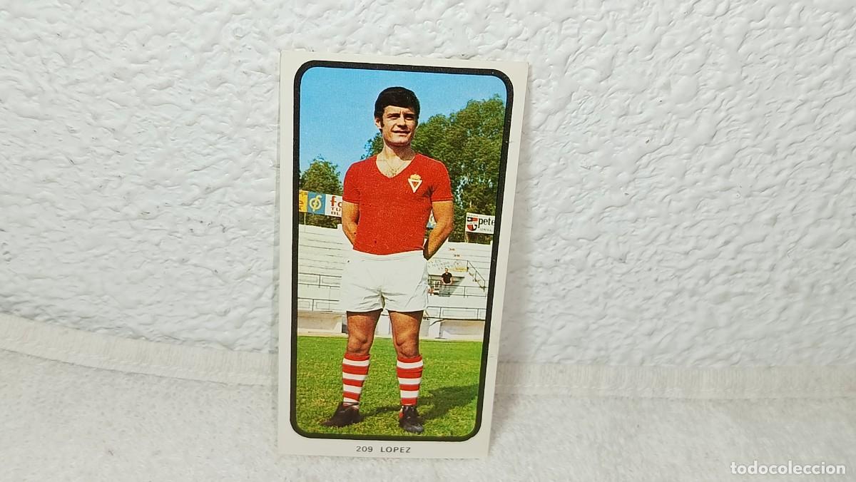 Cromos de F&uacute;tbol: ANTIGUO CROMO N&ordm; 209 LOPEZ REAL MURCIA RUIZ ROMERO CAMPEONATOS NACIONALES FUTBOL 1973 - 74