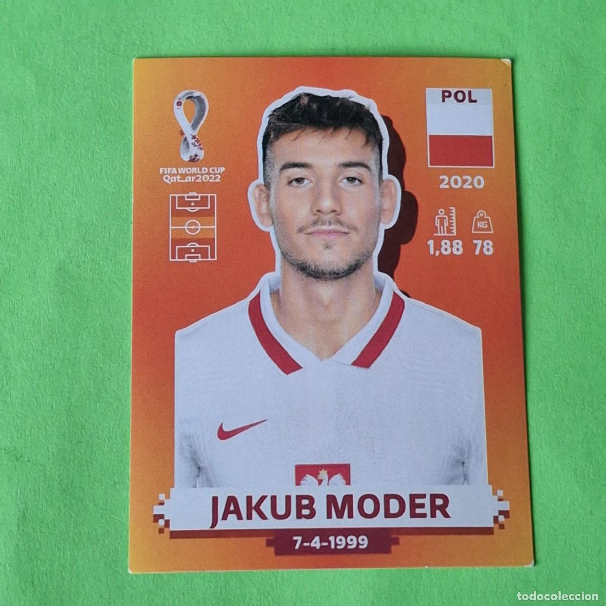 Figurine di Calcio: WORLD CUP MUNDIAL QATAR 2022 - VERSION NARANJA SUDAMERICA - POL 13 POLONIA - JAKUB MODER