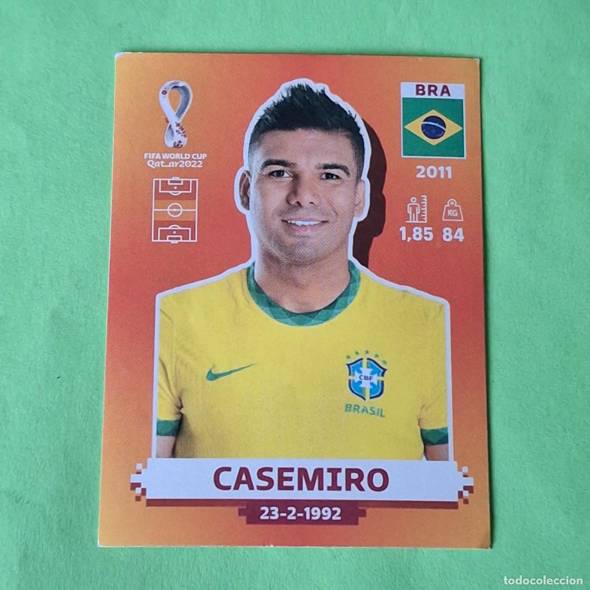 Cromos de F&uacute;tbol: WORLD CUP MUNDIAL QATAR 2022 - VERSION NARANJA SUDAMERICA - BRA 9 BRASIL - CASEMIRO