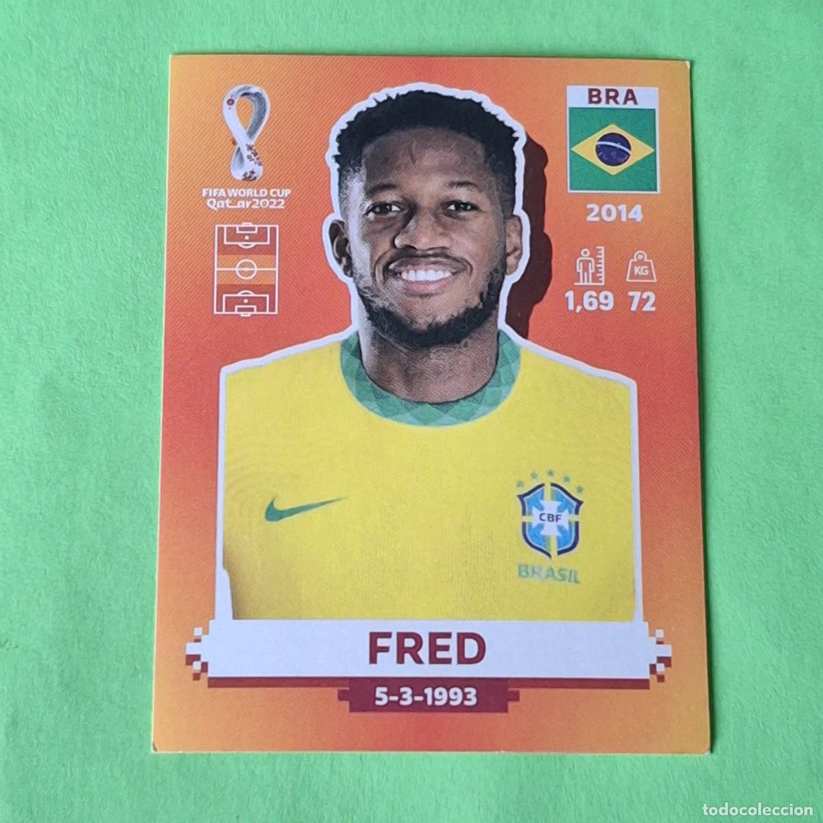 Cromos de F&uacute;tbol: WORLD CUP MUNDIAL QATAR 2022 - VERSION NARANJA SUDAMERICA - BRA 12 BRASIL - FRED