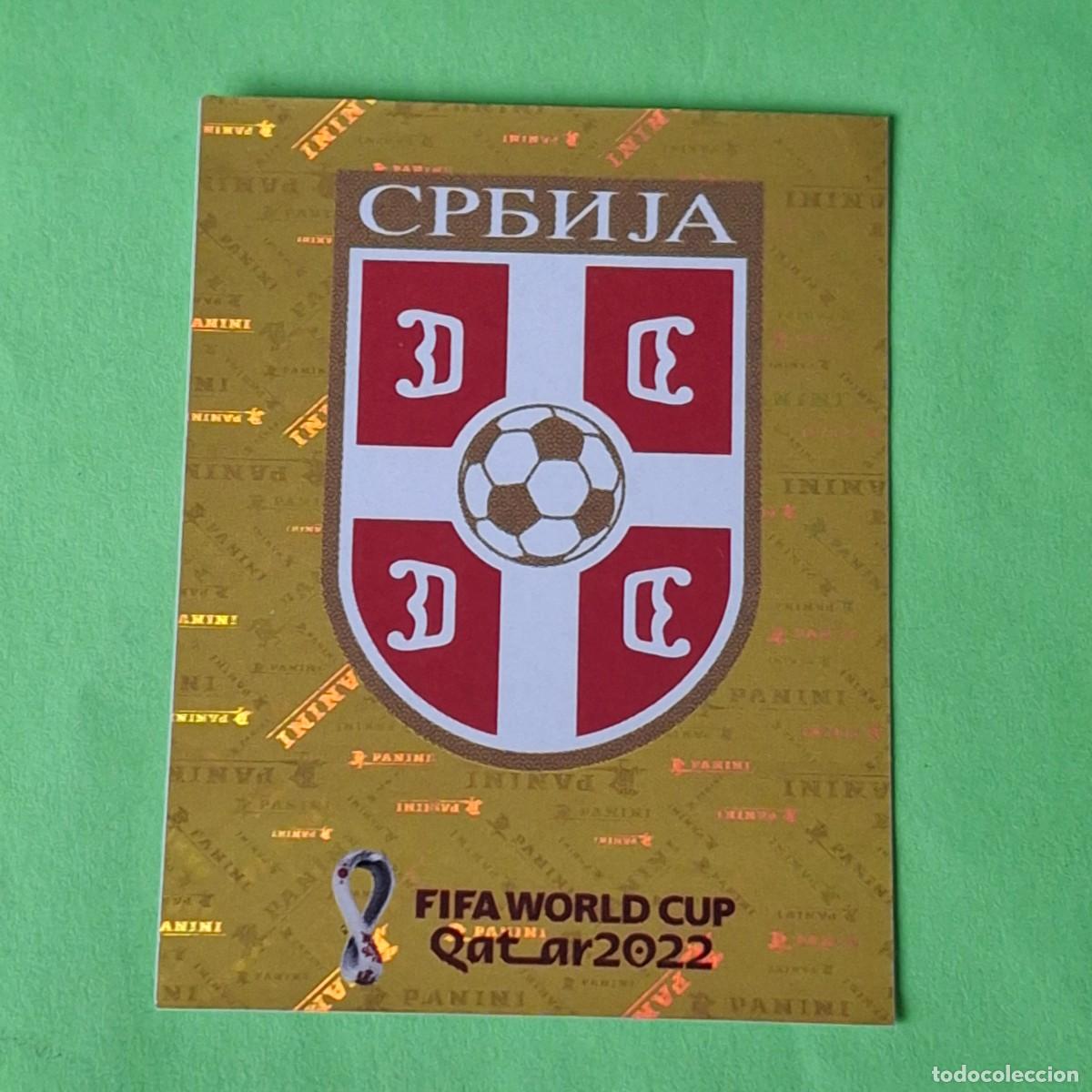 Cromos de F&uacute;tbol: WORLD CUP MUNDIAL QATAR 2022 - VERSION NARANJA SUDAMERICA - SRB 1 SERBIA - ESCUDO
