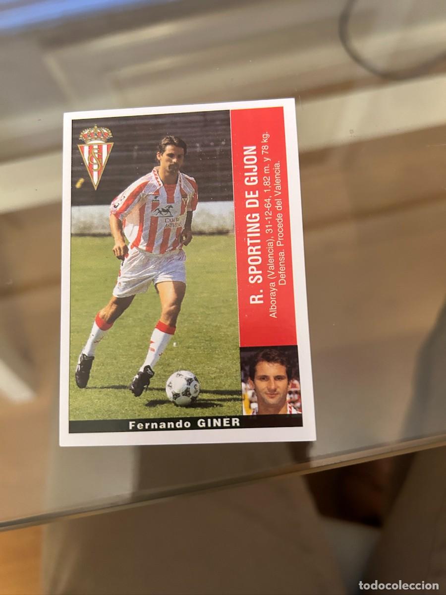 Cromos de F&uacute;tbol: GINER GIJON PANINI 95 96 NUEVO