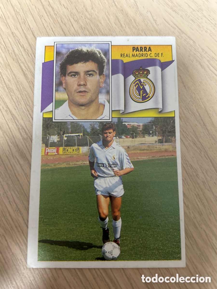 Cromos de F&uacute;tbol: PARRA REAL MADRID LIGA ESTE 1990 1991 90 91 NUNCA PEGADO SIN PEGAR