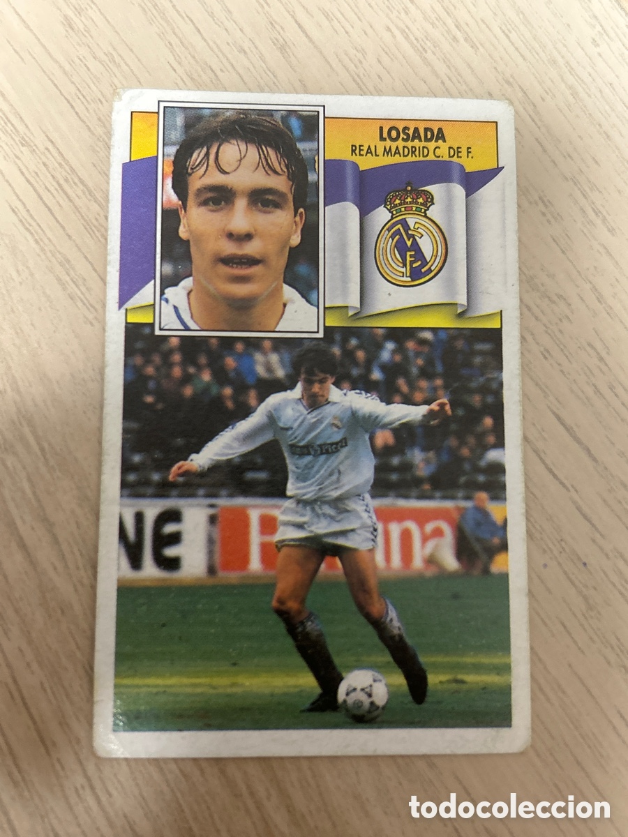 Cromos de F&uacute;tbol: LOSADA REAL MADRID LIGA ESTE 1990 1991 90 91 NUNCA PEGADO SIN PEGAR