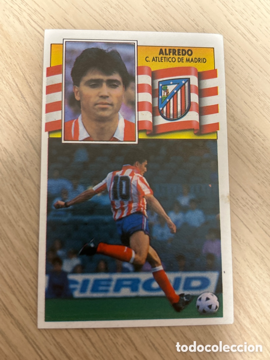 Fu&szlig;ball-Sticker: ALFREDO ATLETICO DE MADRID LIGA ESTE 1990 1991 90 91 NUNCA PEGADO SIN PEGAR