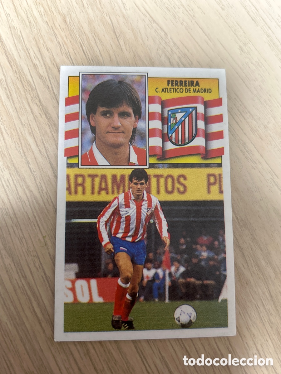 Fu&szlig;ball-Sticker: FERREIRA ATLETICO DE MADRID LIGA ESTE 1990 1991 90 91 NUNCA PEGADO SIN PEGAR
