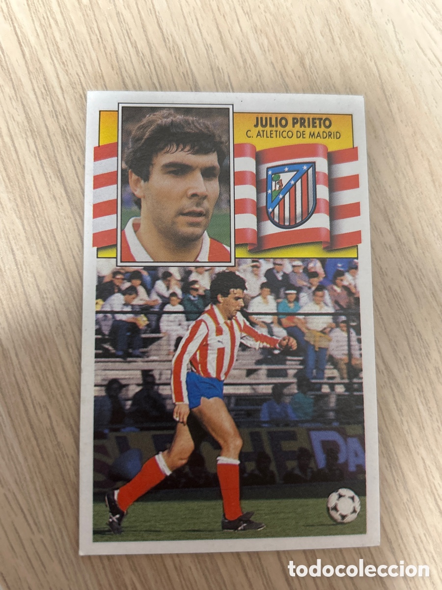 Fu&szlig;ball-Sticker: JULIO PRIETO ATLETICO DE MADRID LIGA ESTE 1990 1991 90 91 NUNCA PEGADO SIN PEGAR