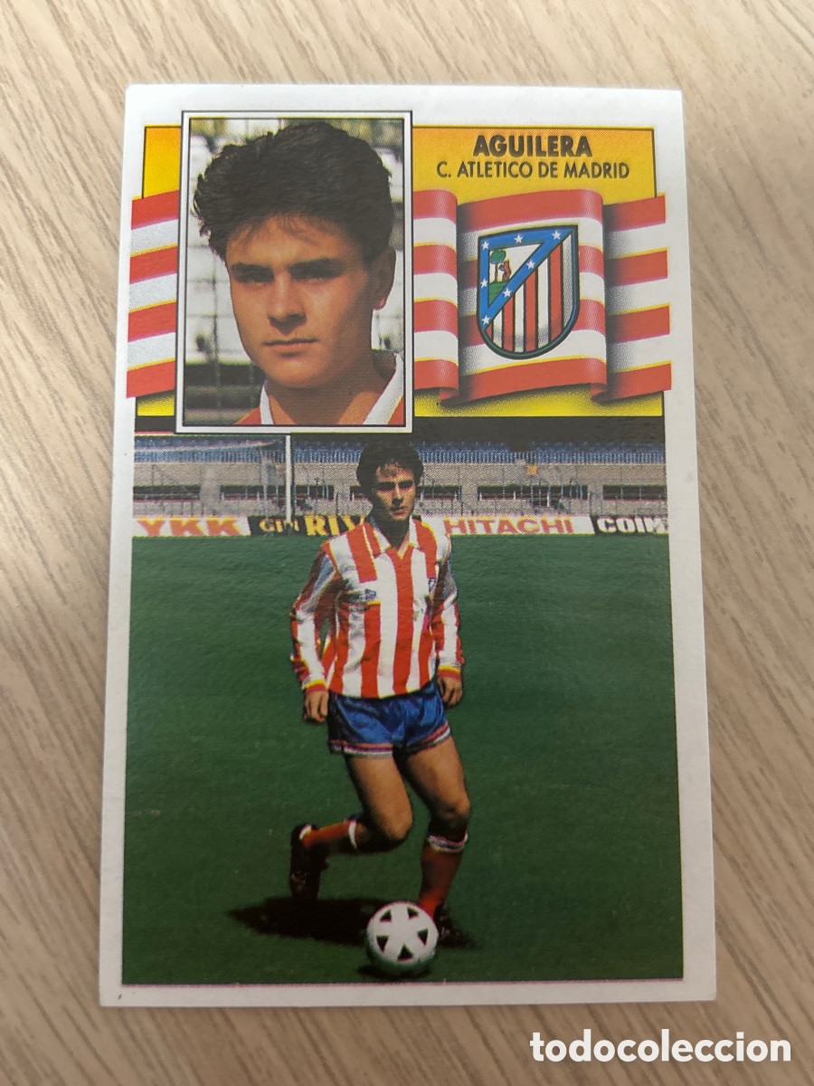 Fu&szlig;ball-Sticker: AGUILERA ATLETICO DE MADRID LIGA ESTE 1990 1991 90 91 NUNCA PEGADO SIN PEGAR