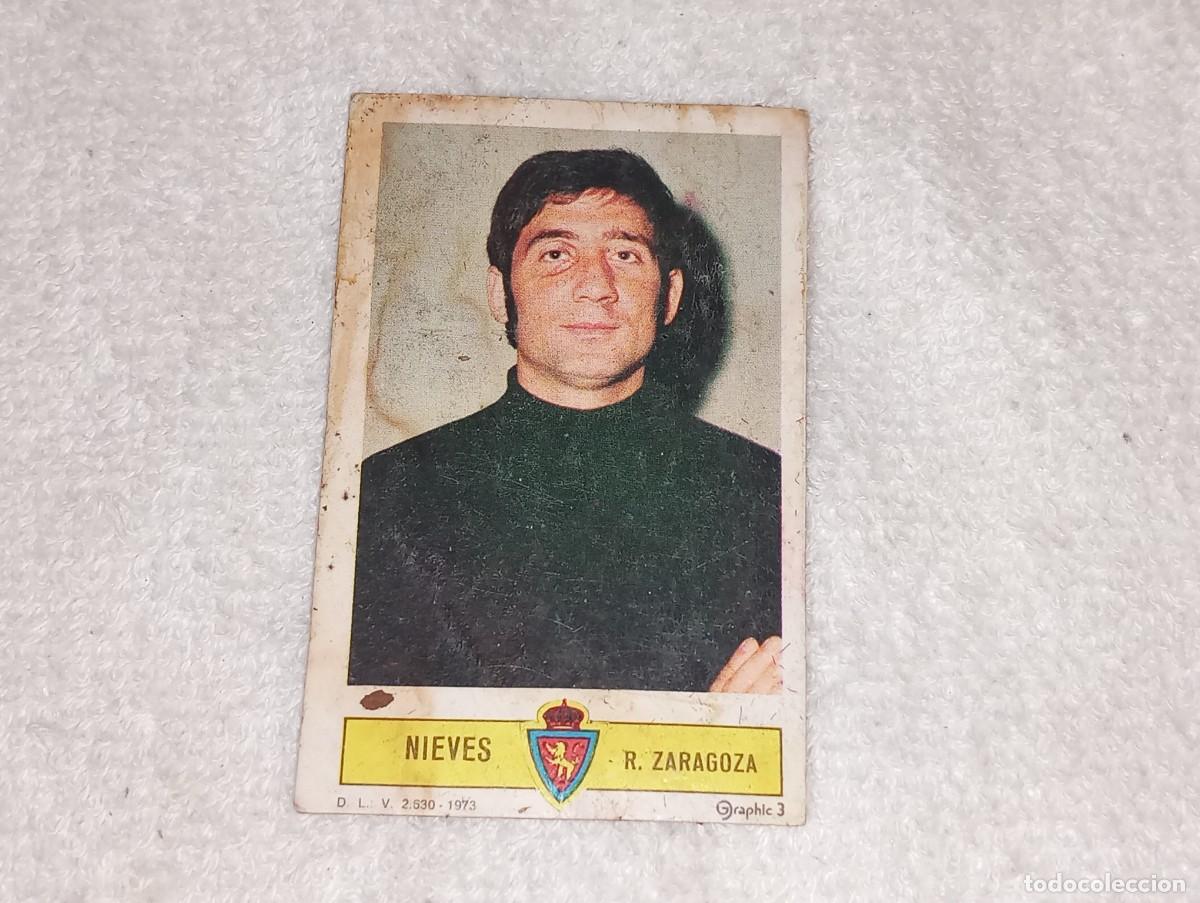 Fu&szlig;ball-Sticker: ANTIGUO CROMO FUTBOL NIEVES REAL ZARAGOZA ED. ESTE LIGA DE FUTBOL 1973 - 74 73 - 74
