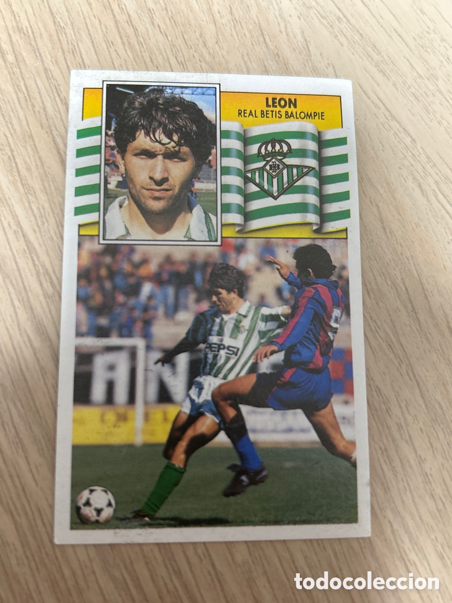 Cromos de f&uacute;tbol: LEON REAL BETIS BALOMPIE LIGA ESTE 1990 1991 90 91 NUNCA PEGADO SIN PEGAR