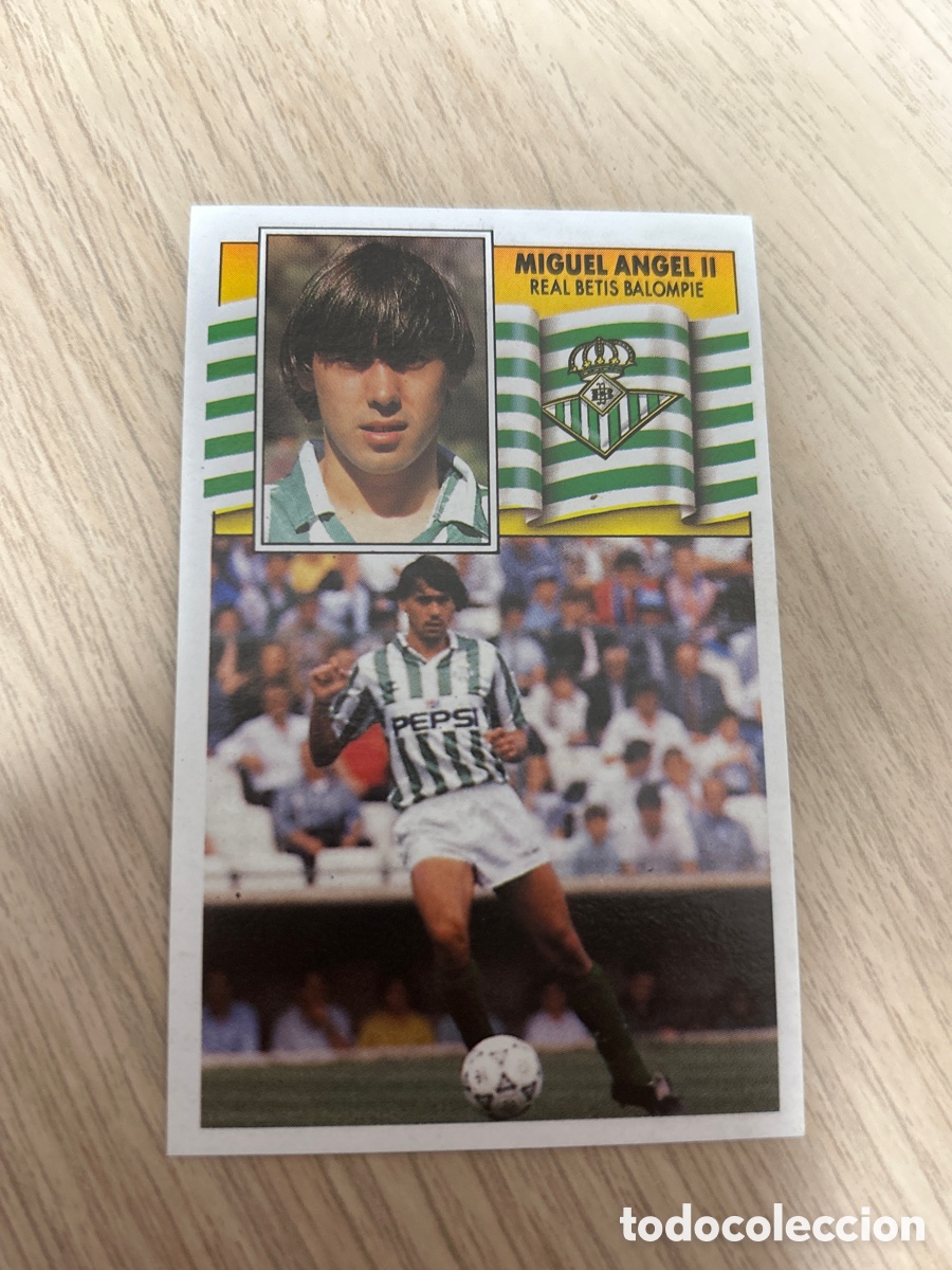 Cromos de f&uacute;tbol: MIGUEL ANGEL II REAL BETIS BALOMPIE LIGA ESTE 1990 1991 90 91 NUNCA PEGADO SIN PEGAR