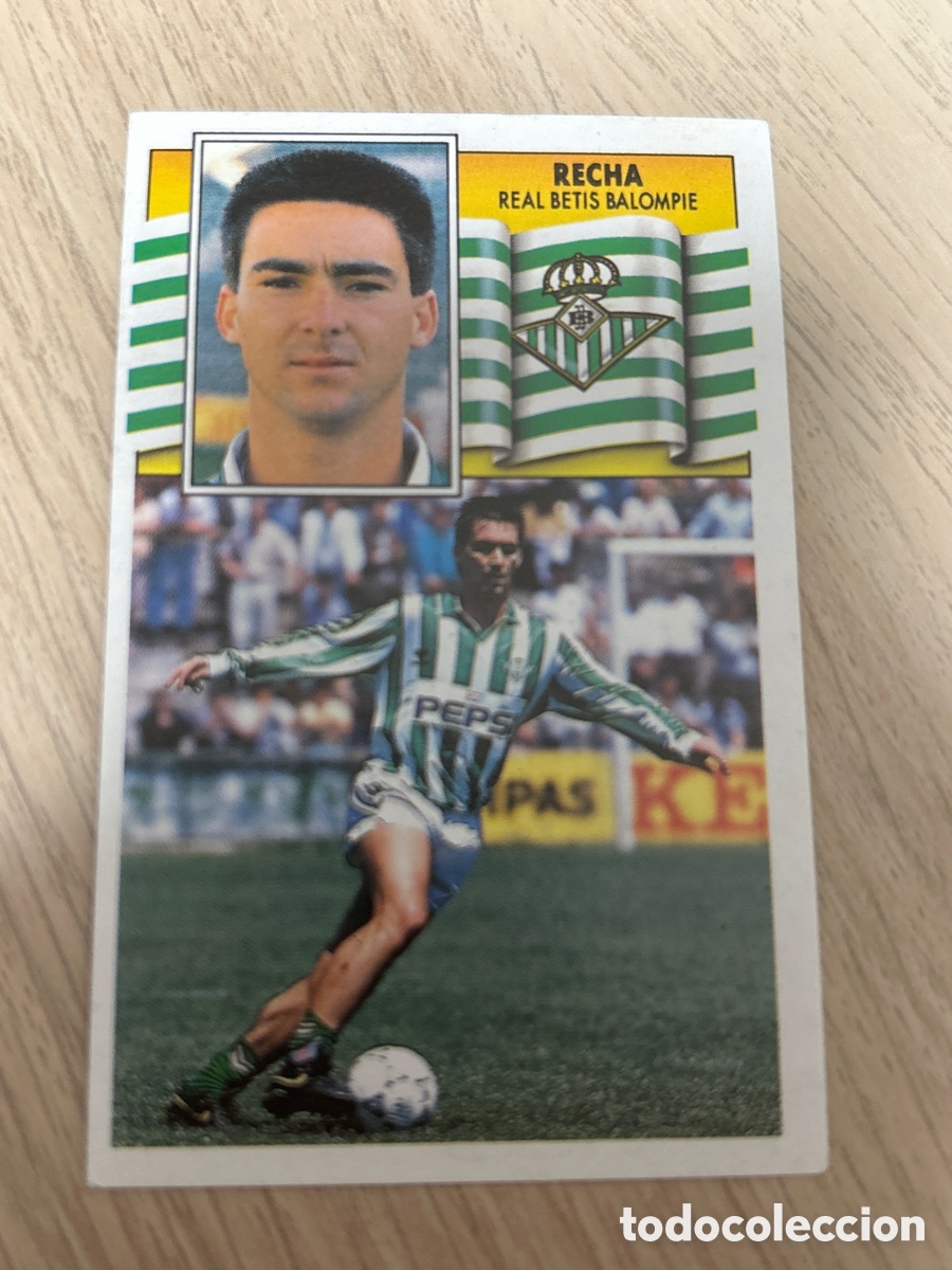 Cromos de f&uacute;tbol: RECHA REAL BETIS BALOMPIE LIGA ESTE 1990 1991 90 91 NUNCA PEGADO SIN PEGAR