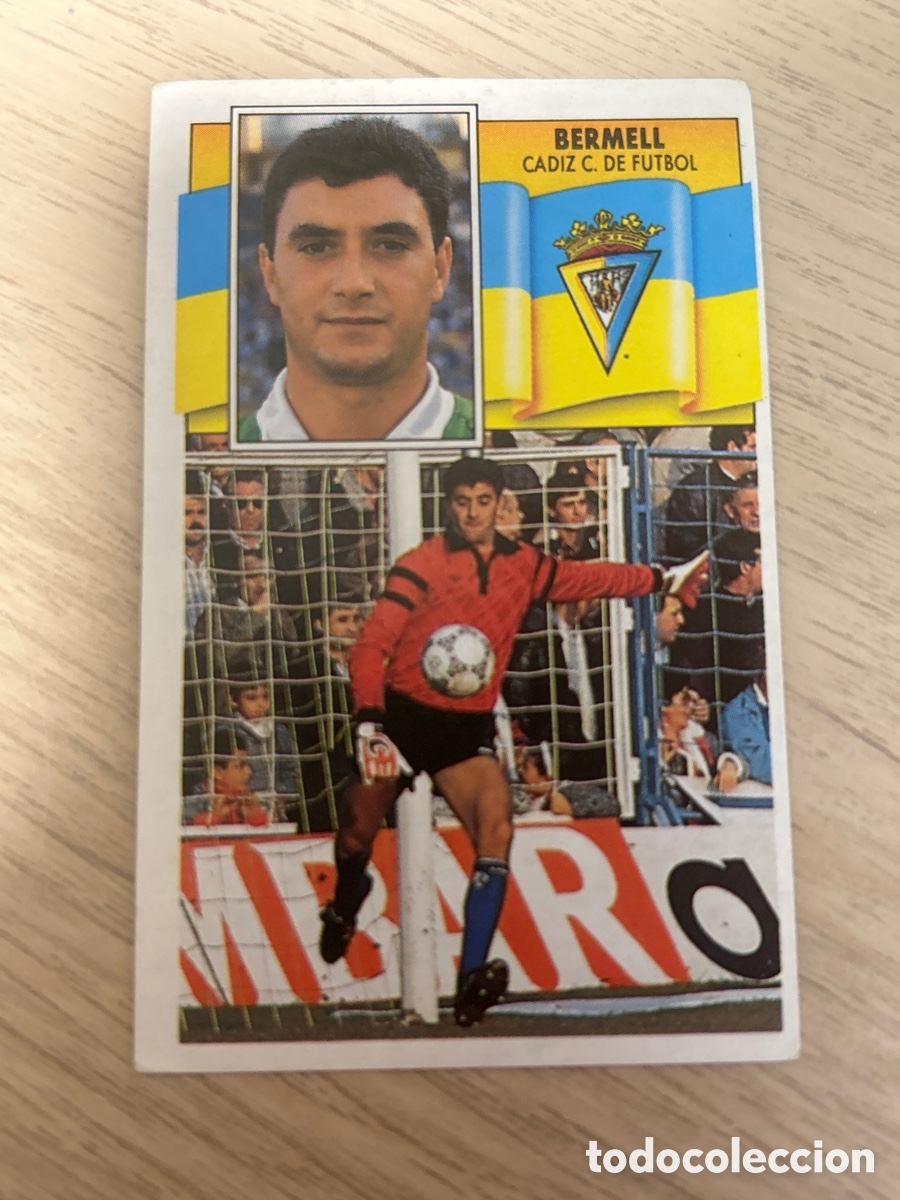 Cromos de f&uacute;tbol: BERMELL CADIZ LIGA ESTE 1990 1991 90 91 NUNCA PEGADO SIN PEGAR
