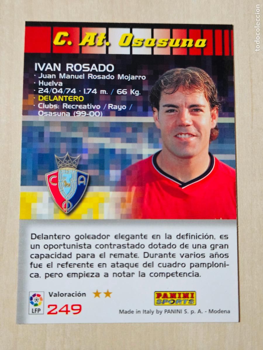 Cromos de F&uacute;tbol: CROMO N&ordm; 249 IVAN ROSADO - MEGACRACKS 2004 05 - OSASUNA