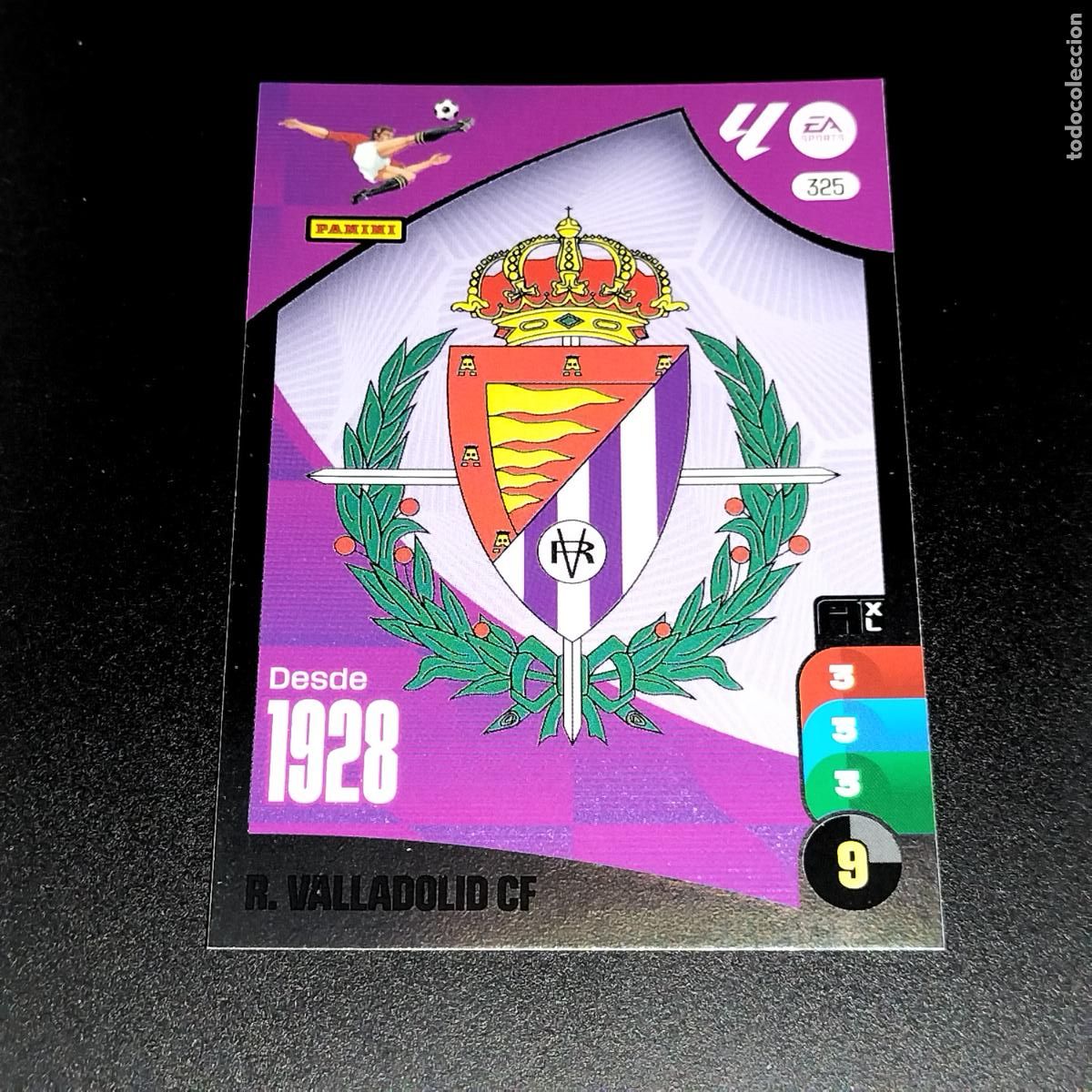 Cromos de F&uacute;tbol: 325 ESCUDO LOGO VALLADOLID CROMOS ADRENALYN XL LALIGA CARD 2024 2025 24 25 PANINI