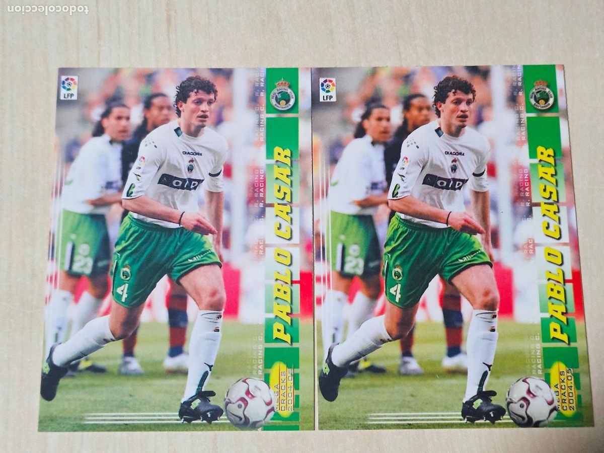 Cartes &agrave; collectionner de Football: CROMO N&ordm; 257 PABLO CASAR - MEGACRACKS 2004 05 - RACING DOBLE VERSION LOGO MEGAS NEGRITA Y GRIS