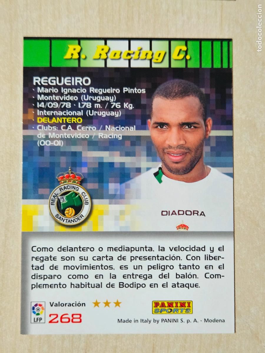 Cromos de F&uacute;tbol: CROMO N&ordm; 268 REGUEIRO - MEGACRACKS 2004 05 - RACING DE SANTANDER
