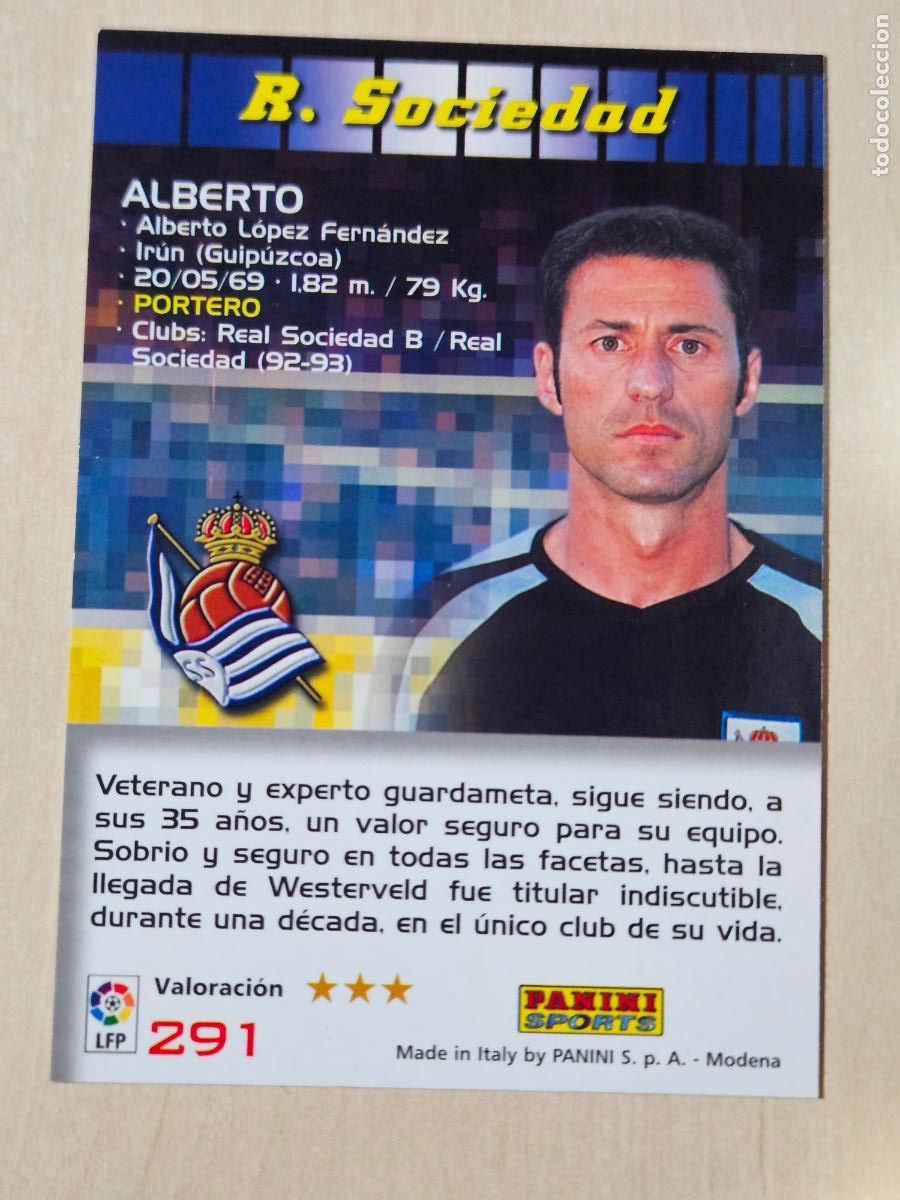 Cromos de F&uacute;tbol: CROMO N&ordm; 291 ALBERTO - MEGACRACKS 2004 05 - REAL SOCIEDAD