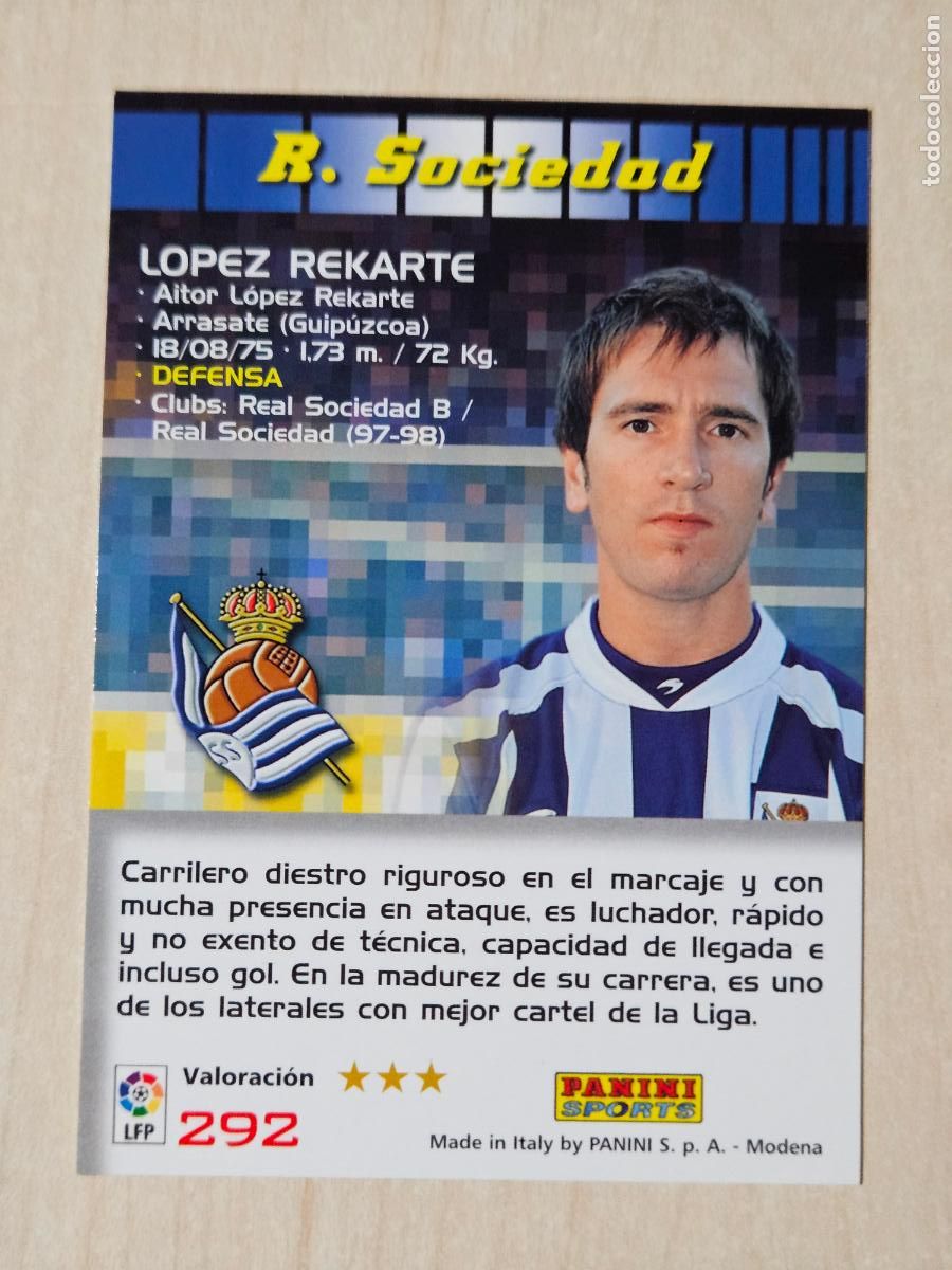 Cromos de F&uacute;tbol: CROMO N&ordm; 292 LOPEZ REKARTE - MEGACRACKS 2004 05 - REAL SOCIEDAD