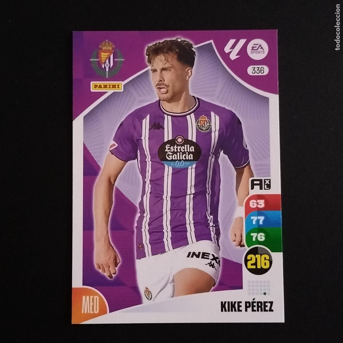 Cromos de F&uacute;tbol: 336 KIKE PEREZ VALLADOLID CROMOS ADRENALYN XL LALIGA CARD 2024 2025 24 25 PANINI