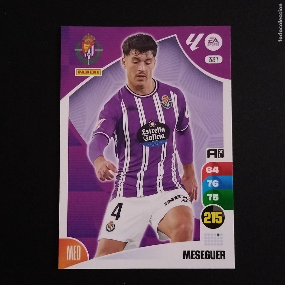 Cromos de F&uacute;tbol: 337 MESEGUER VALLADOLID CROMOS ADRENALYN XL LALIGA CARD 2024 2025 24 25 PANINI