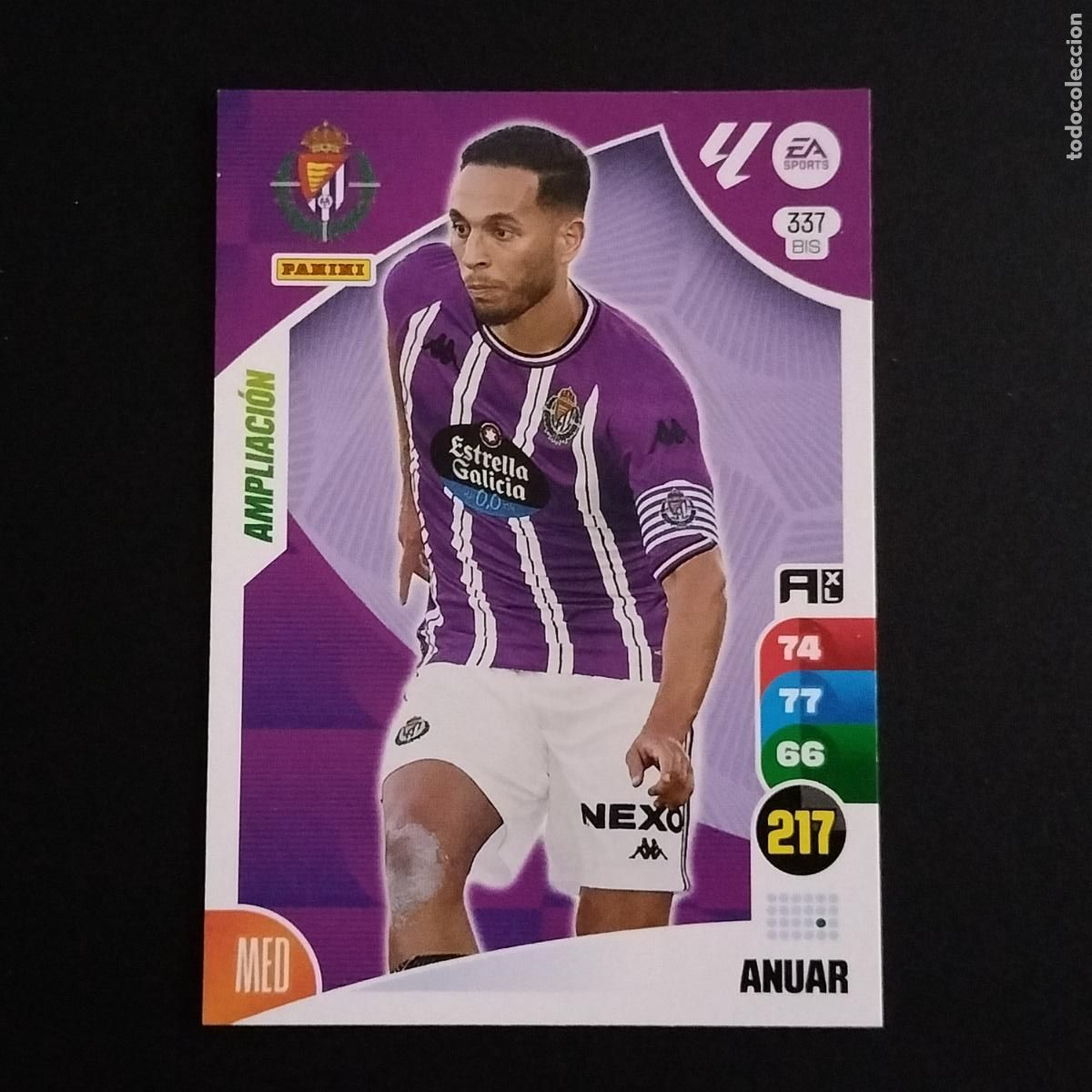 Cromos de F&uacute;tbol: 337 BIS ANUAR AMPLIACION VALLADOLID CROMOS ADRENALYN XL LALIGA CARD 2024 2025 24 25 PANINI