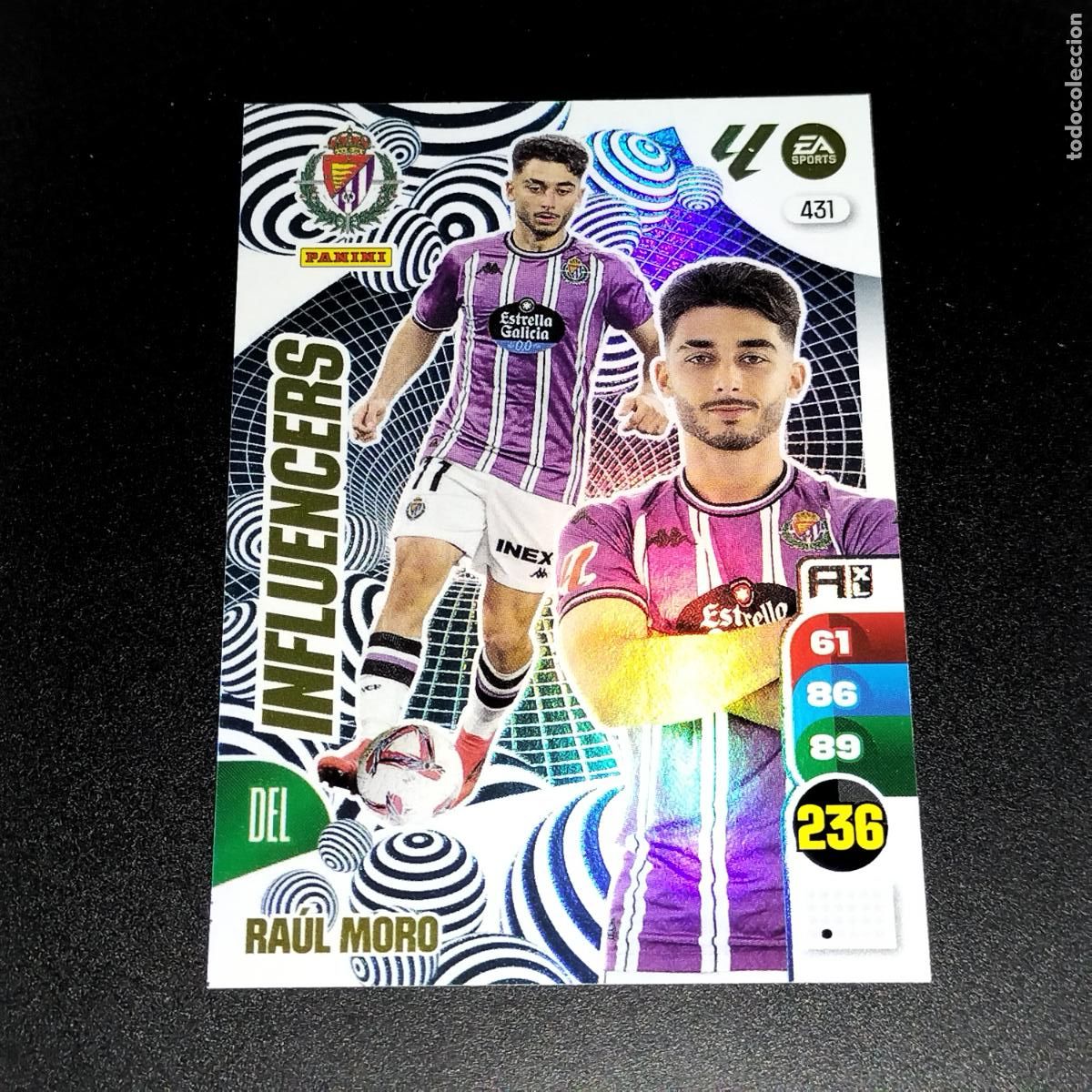 Cromos de F&uacute;tbol: 431 RAUL MORO INFLUENCERS VALLADOLID CROMOS ADRENALYN XL LALIGA CARD 2024 2025 24 25 PANINI