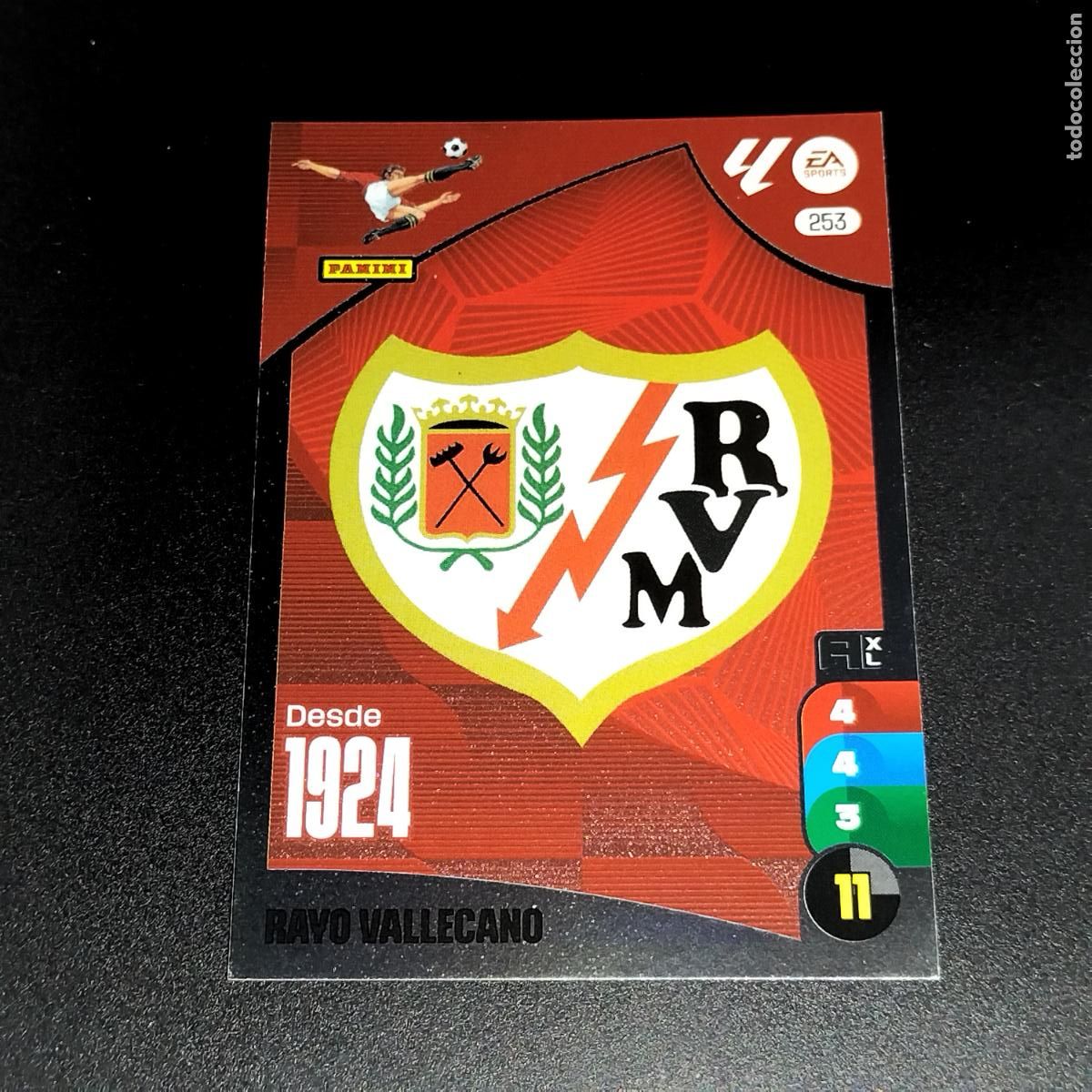 Fu&szlig;ball-Sticker: 253 ESCUDO LOGO RAYO VALLECANO CROMOS ADRENALYN XL LALIGA CARD 2024 2025 24 25 PANINI