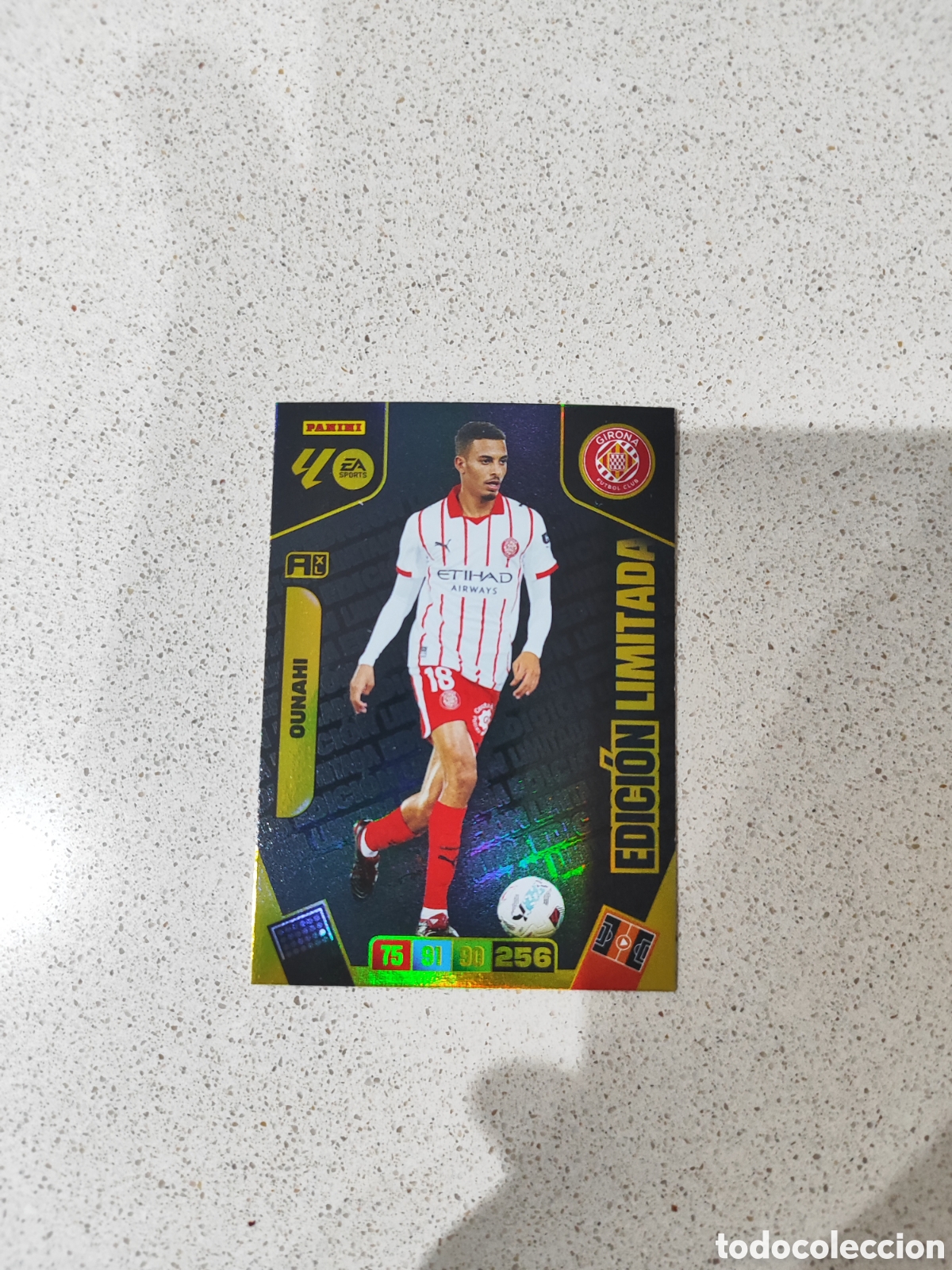 Cromos de F&uacute;tbol: CARTA OUNAHI GIRONA. ADRENALYN XL 25/26. EDICI&Oacute;N LIMITADA. EXCLUSIVA REVISTA JUG&Oacute;N 228. PANINI.