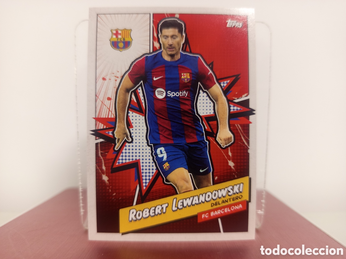 Cromos de F&uacute;tbol: ❇️ CROMO ⚽ LEWANDOWSKI FC BARCELONA BARH7 TOPPS FAN SET 2023 24 ❇️