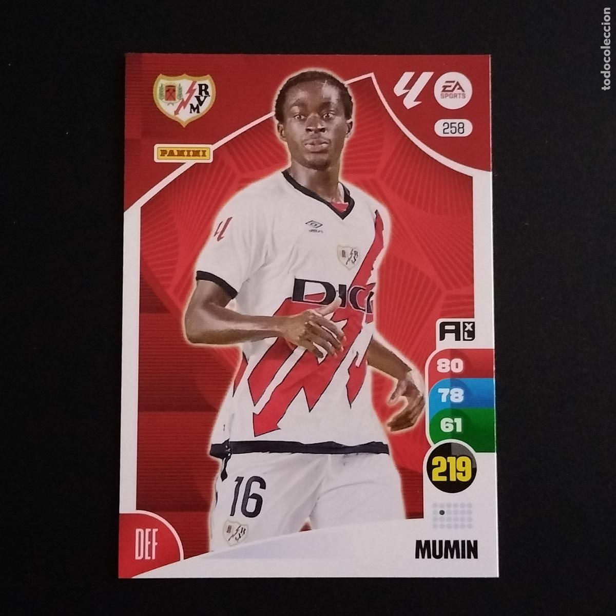 Cromos de F&uacute;tbol: 258 MUMIN RAYO VALLECANO CROMOS ADRENALYN XL LALIGA CARD 2024 2025 24 25 PANINI