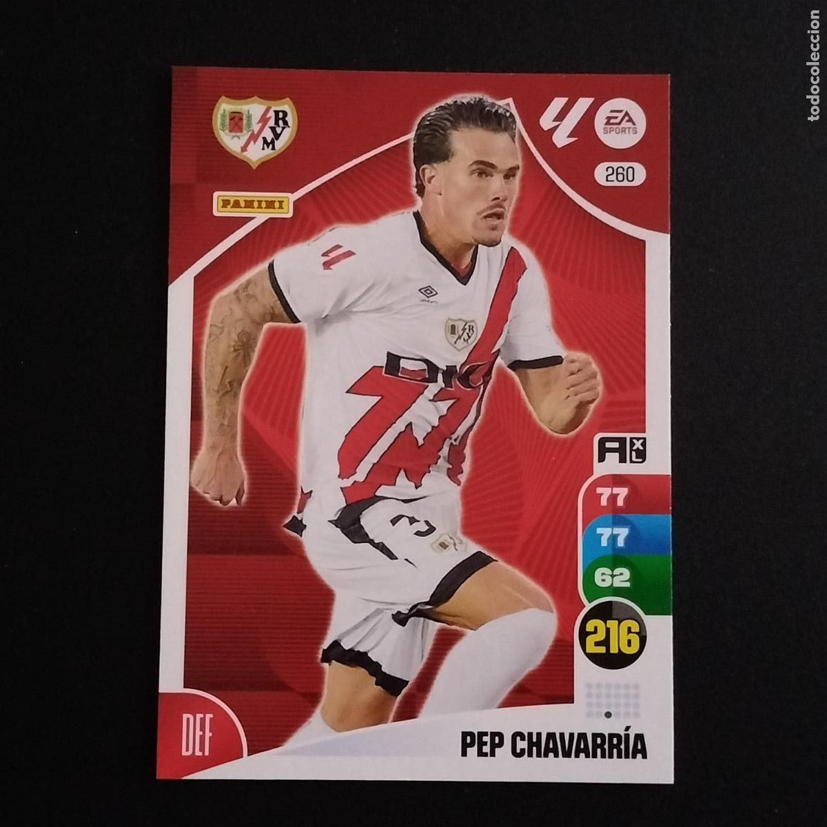 Cromos de F&uacute;tbol: 260 PEP CHAVARRIA RAYO VALLECANO CROMOS ADRENALYN XL LALIGA CARD 2024 2025 24 25 PANINI