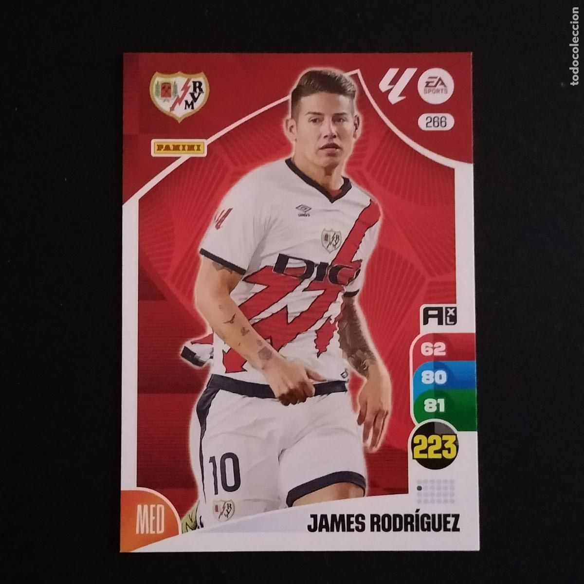 Cromos de F&uacute;tbol: 266 JAMES RODRIGUEZ RAYO VALLECANO CROMOS ADRENALYN XL LALIGA CARD 2024 2025 24 25 PANINI